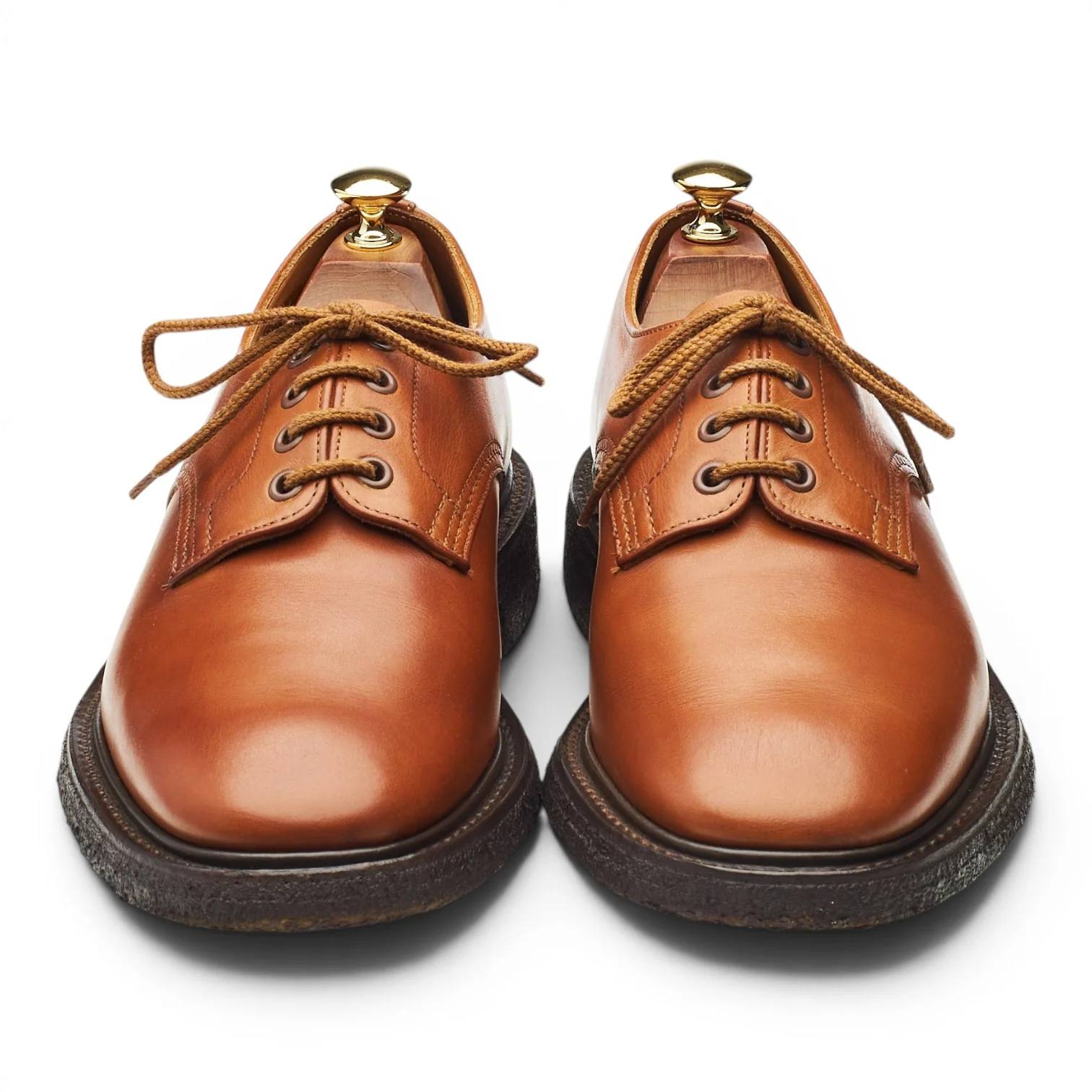Tan Brown Leather Derby UK 9 - Image 2