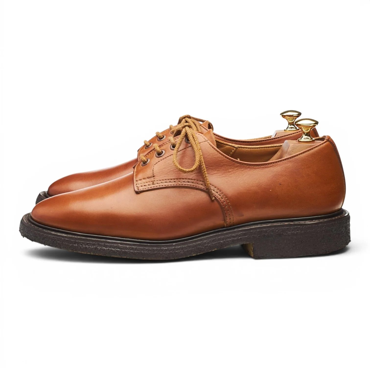 Tan Brown Leather Derby UK 9 - Image 3