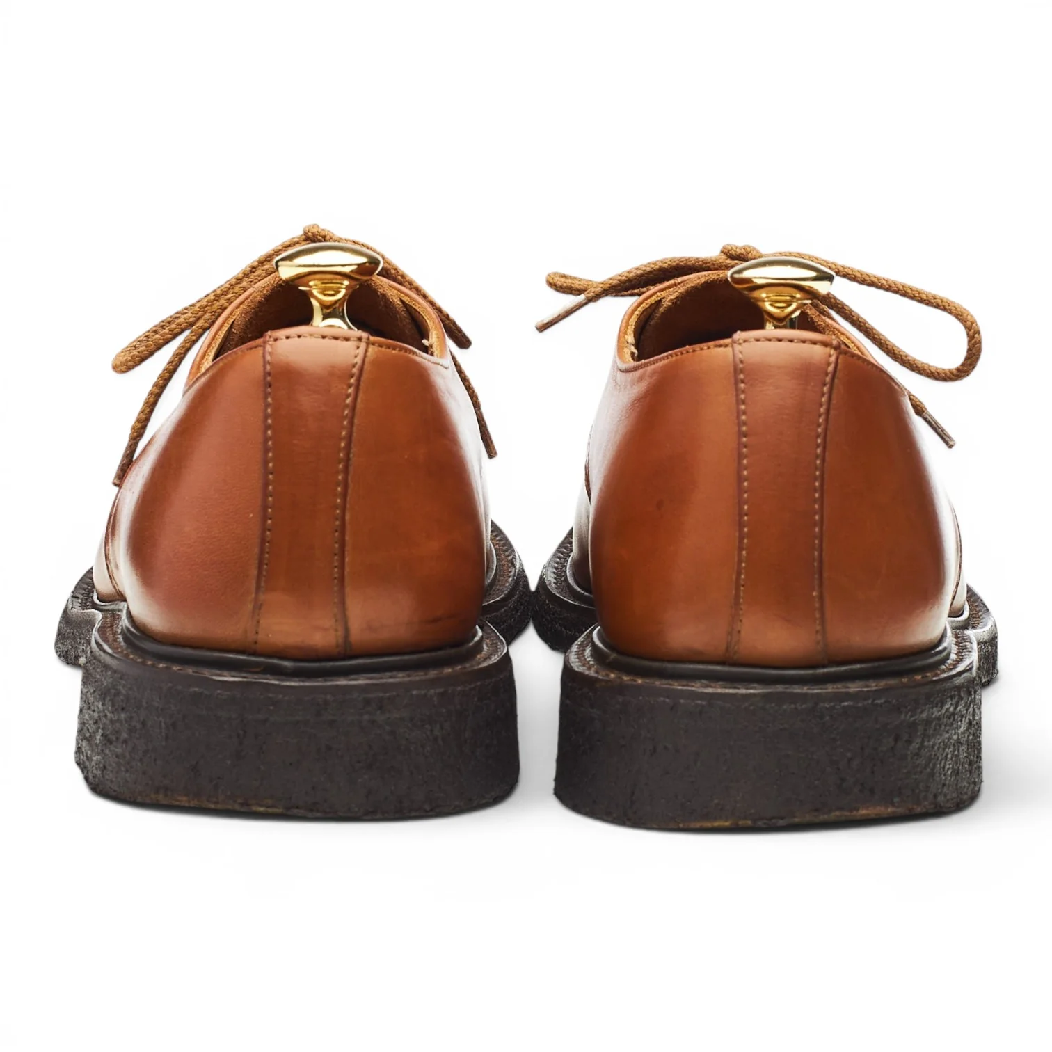 Tan Brown Leather Derby UK 9 - Image 4