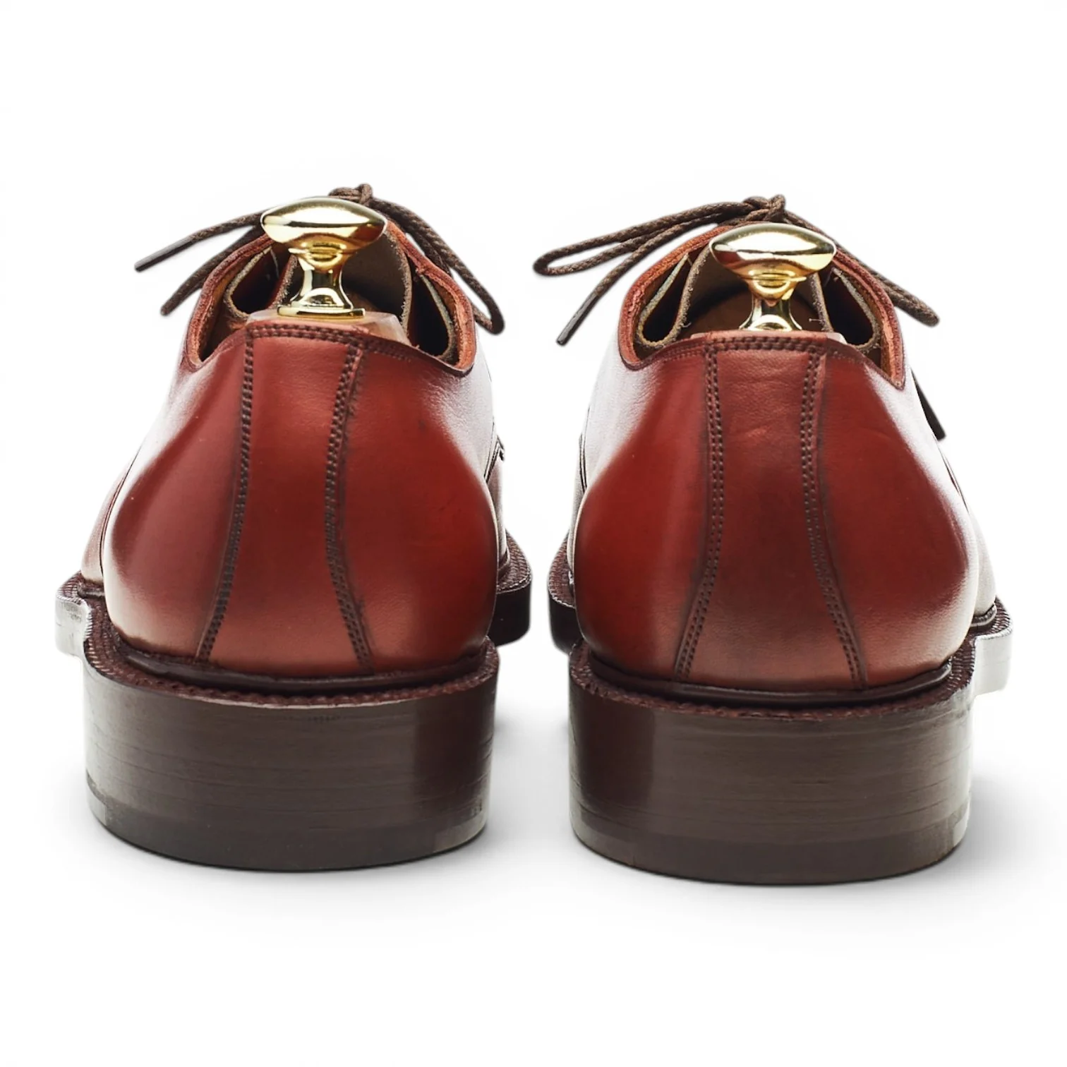 Tan Brown Leather Derby UK 7.5 E - Image 4