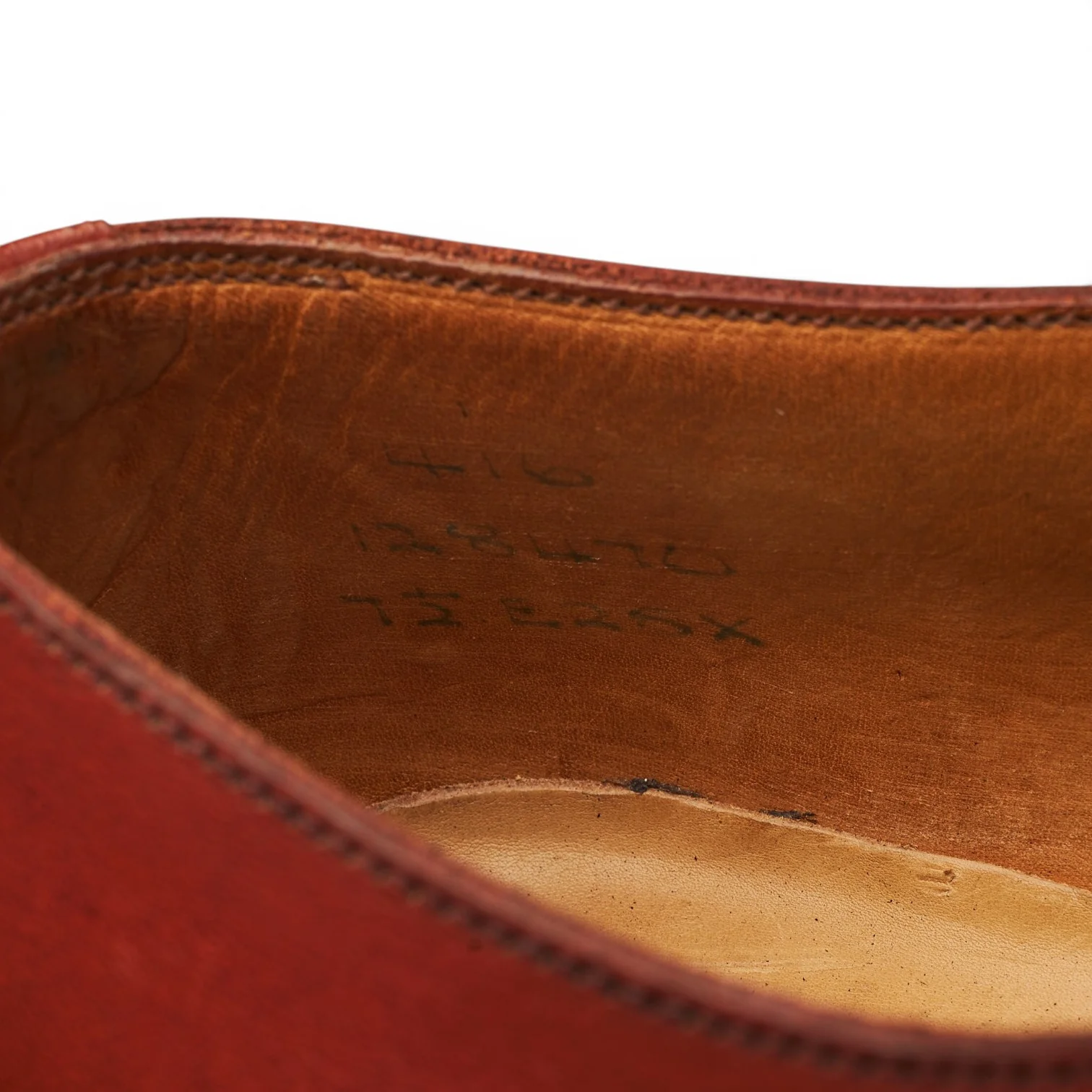 Tan Brown Leather Derby UK 7.5 E - Image 7