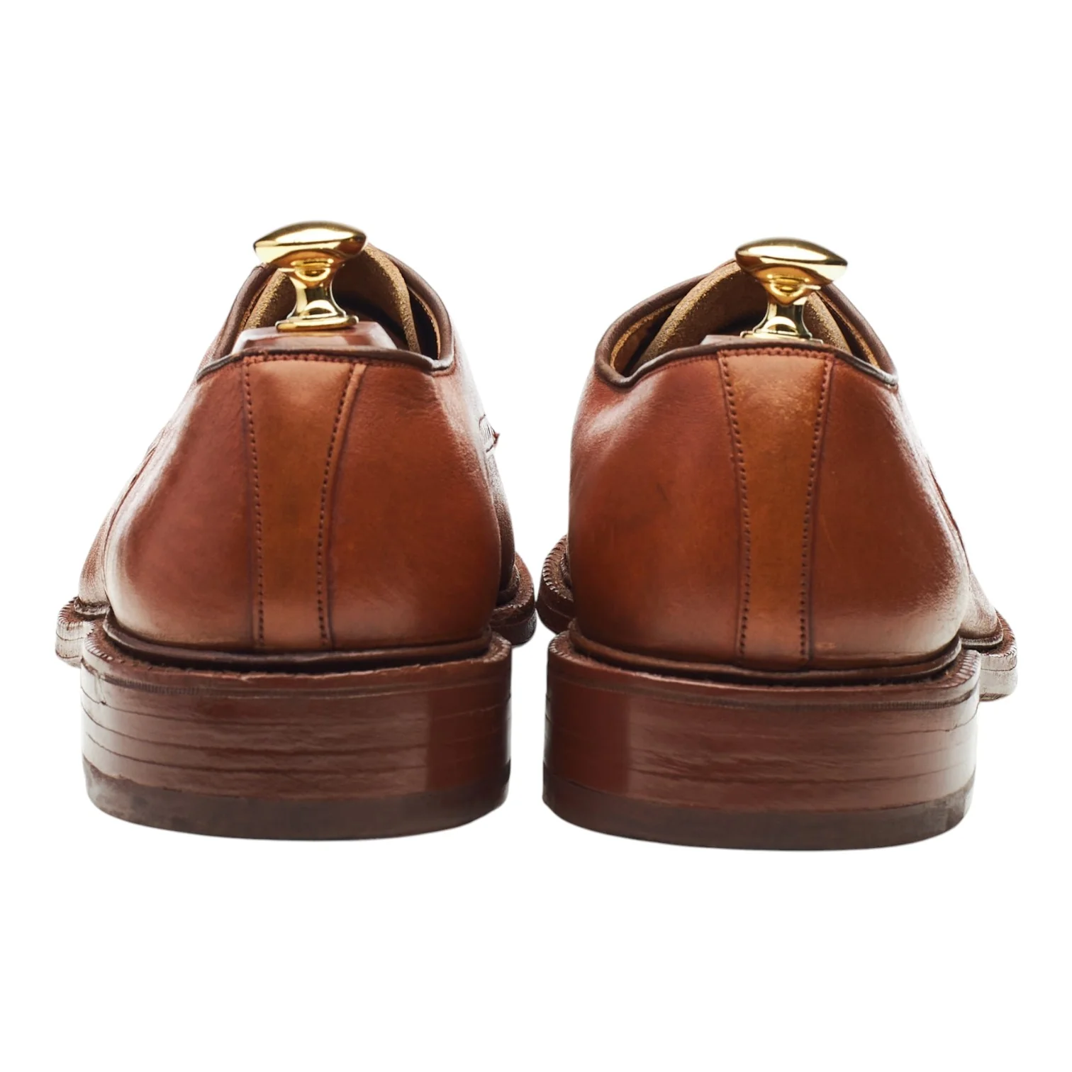 Vintage Tan Brown Leather Derby UK 9 - Image 4