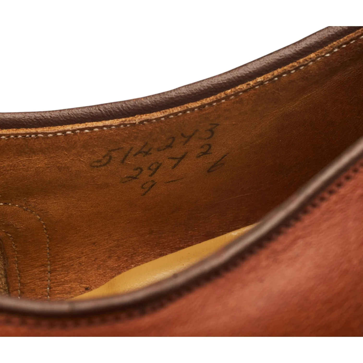 Vintage Tan Brown Leather Derby UK 9 - Image 7