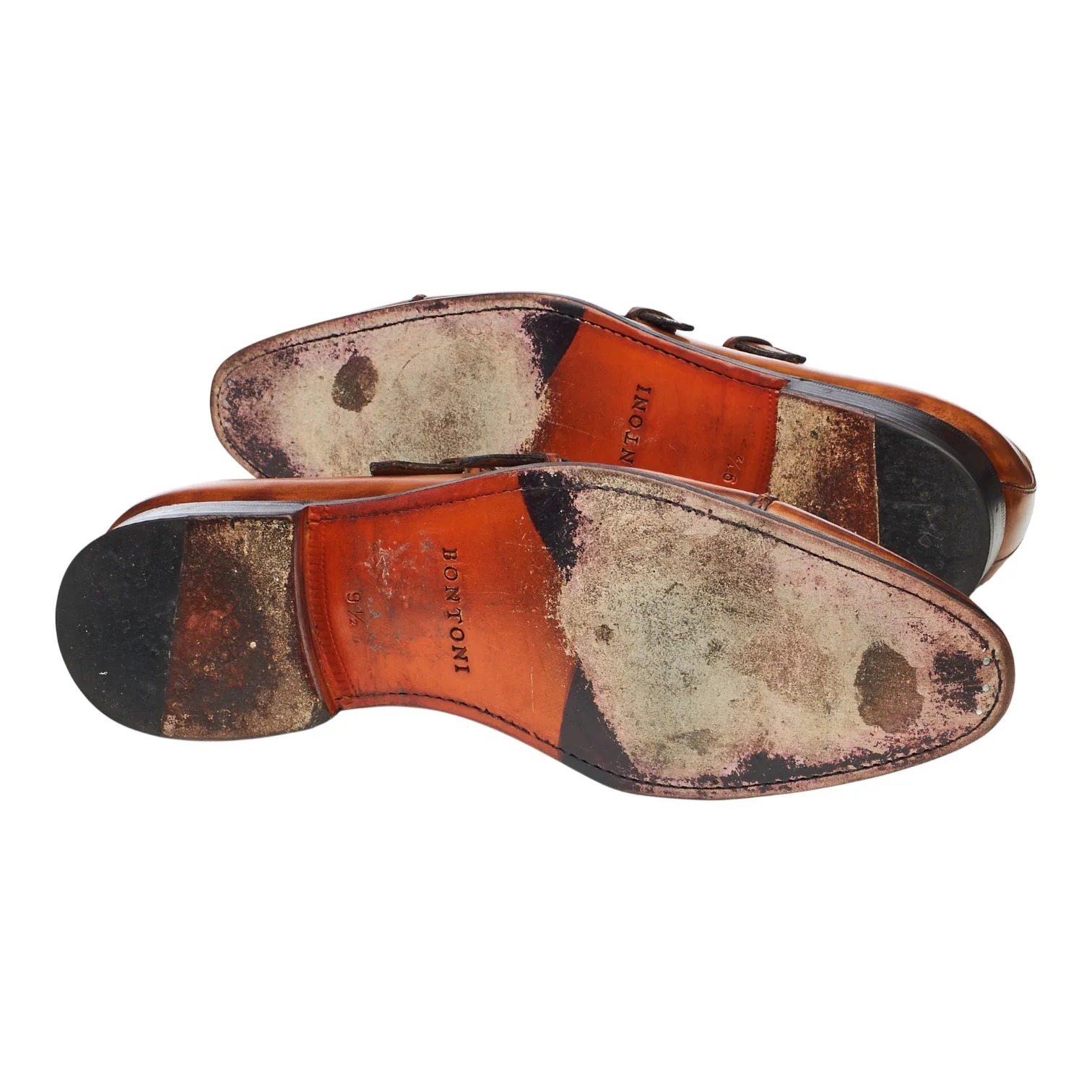 Tan Brown Museum Leather Double Monk Strap UK 9.5 - Image 5
