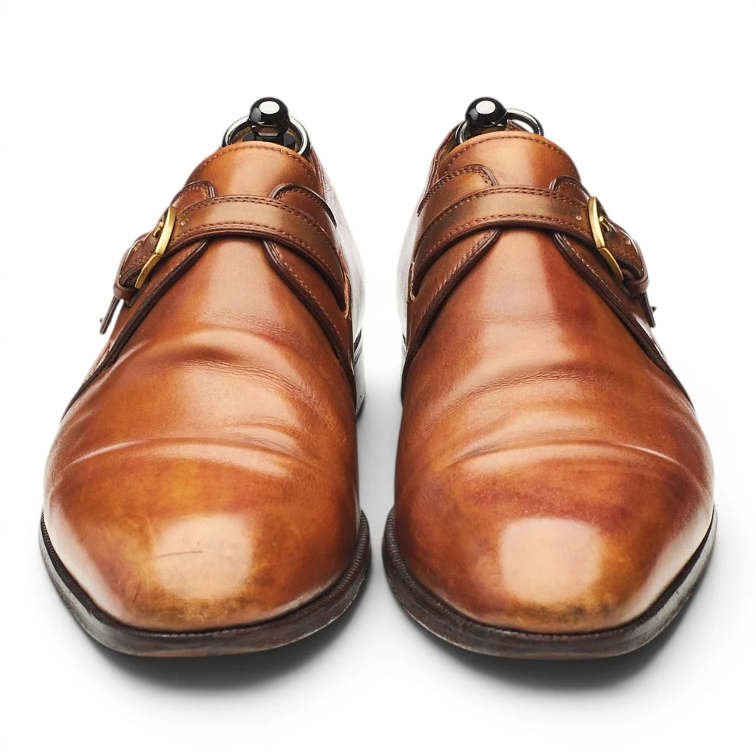 Tan Brown Leather Monk Strap UK 8.5 - Image 2