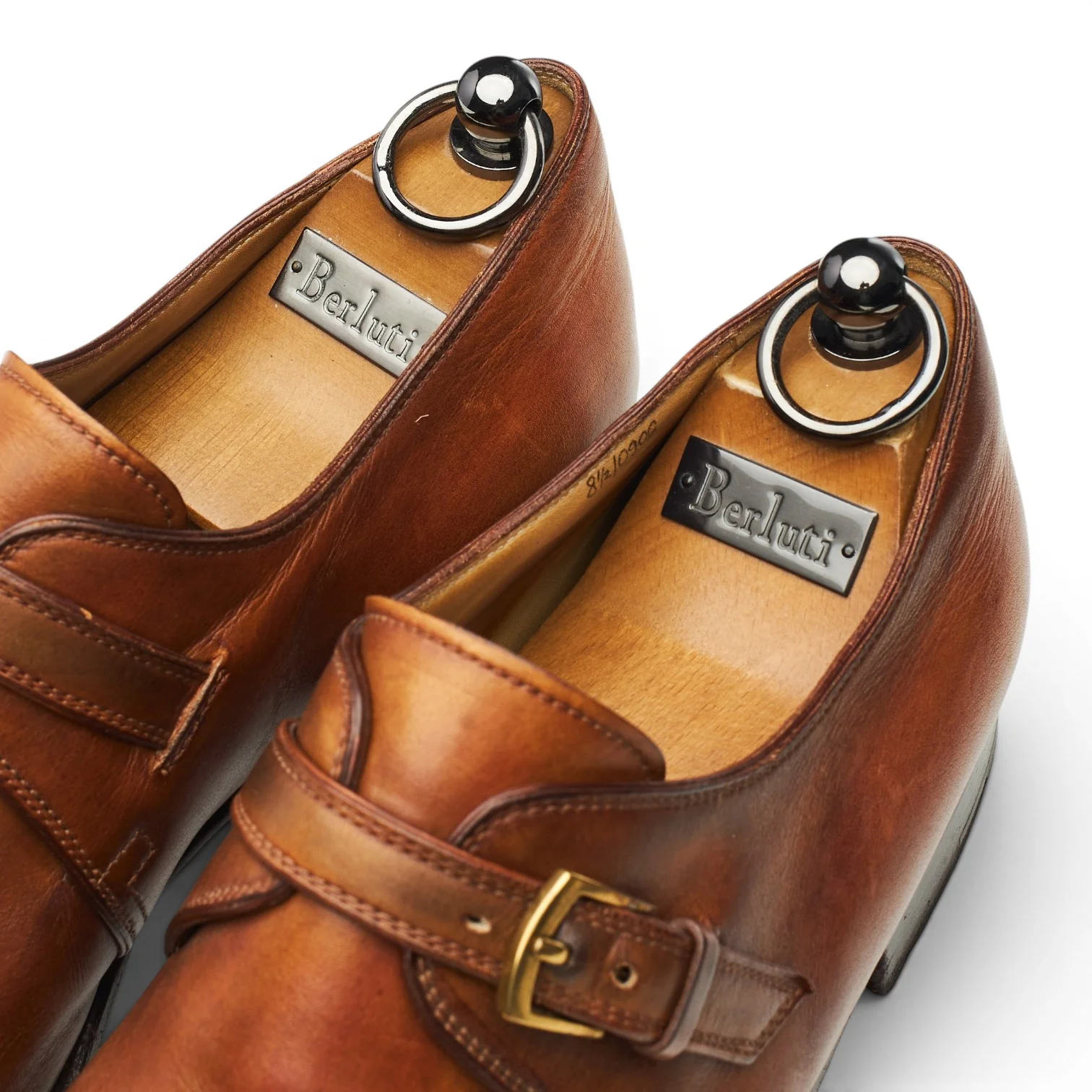 Tan Brown Leather Monk Strap UK 8.5 - Image 6