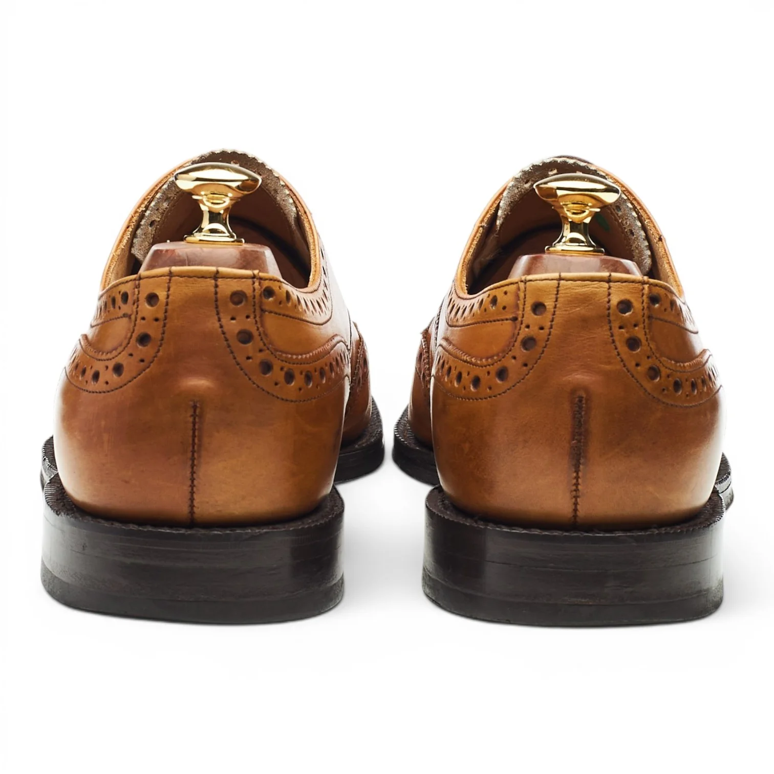 Tan Brown Leather Oxford Brogues UK 10 G - Image 4