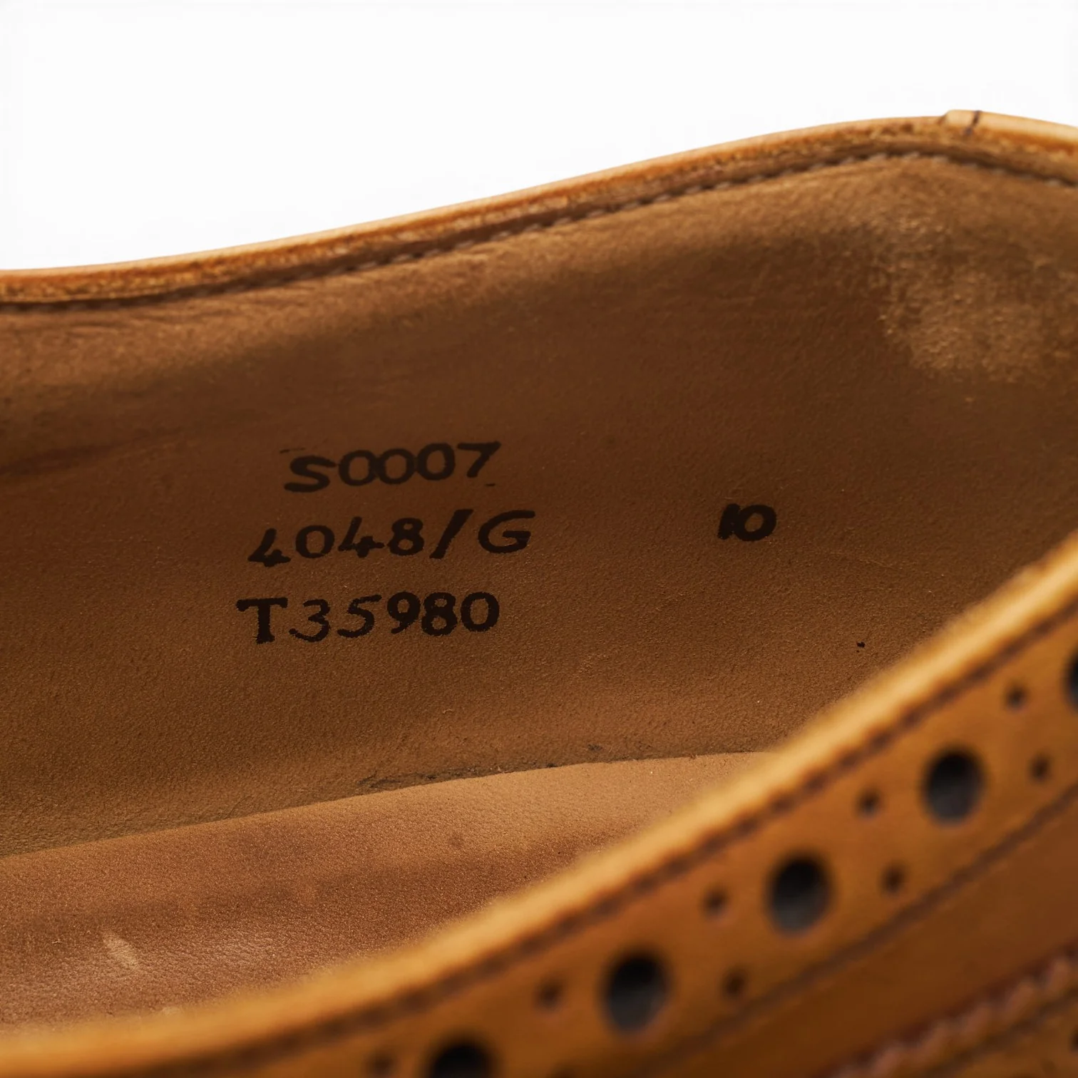 Tan Brown Leather Oxford Brogues UK 10 G - Image 7