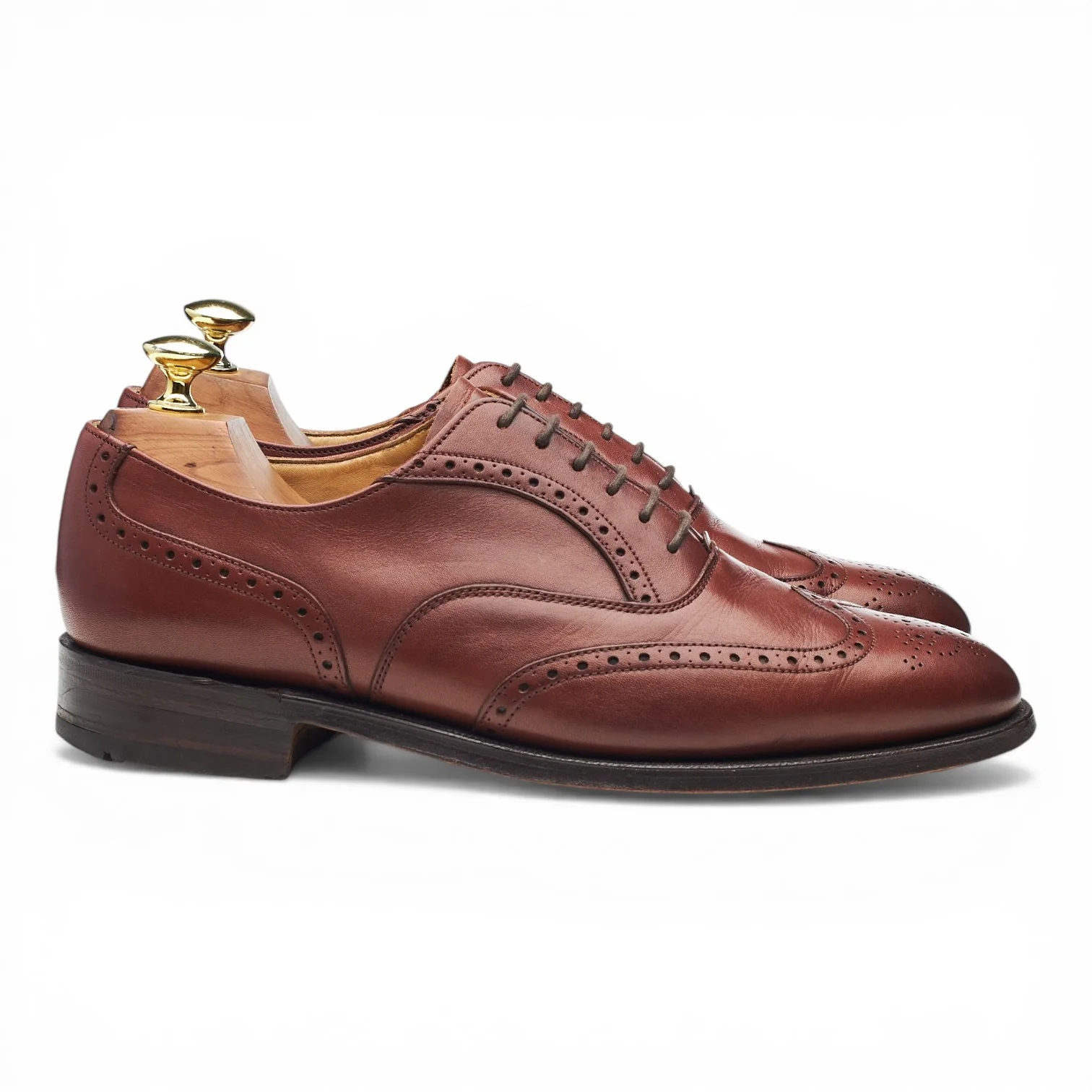 Tan Brown Leather Oxford Brogues UK 7.5 G
