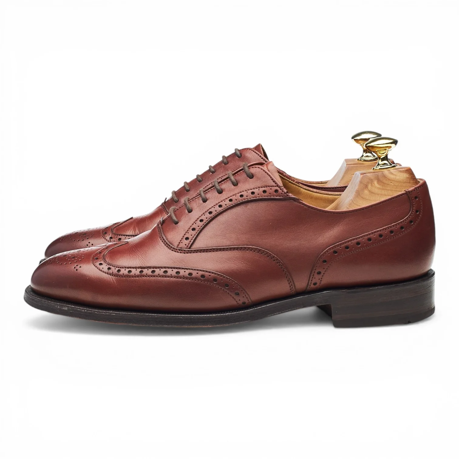 Tan Brown Leather Oxford Brogues UK 7.5 G - Image 3