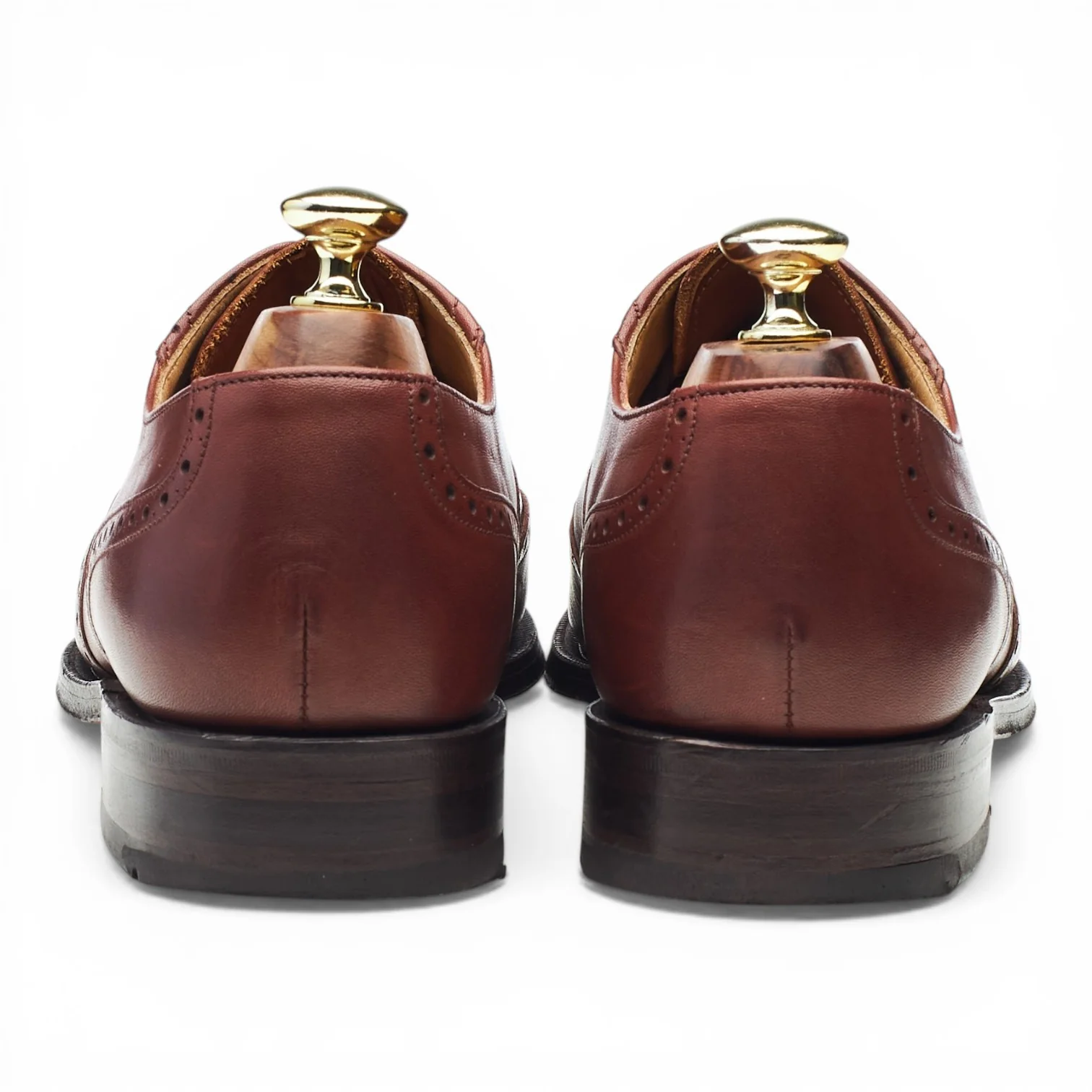 Tan Brown Leather Oxford Brogues UK 7.5 G - Image 4