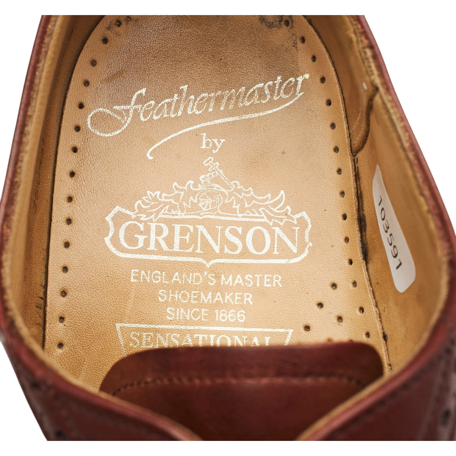 Tan Brown Leather Oxford Brogues UK 7.5 G - Image 6