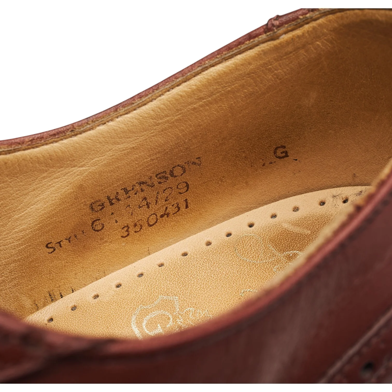 Tan Brown Leather Oxford Brogues UK 7.5 G - Image 7