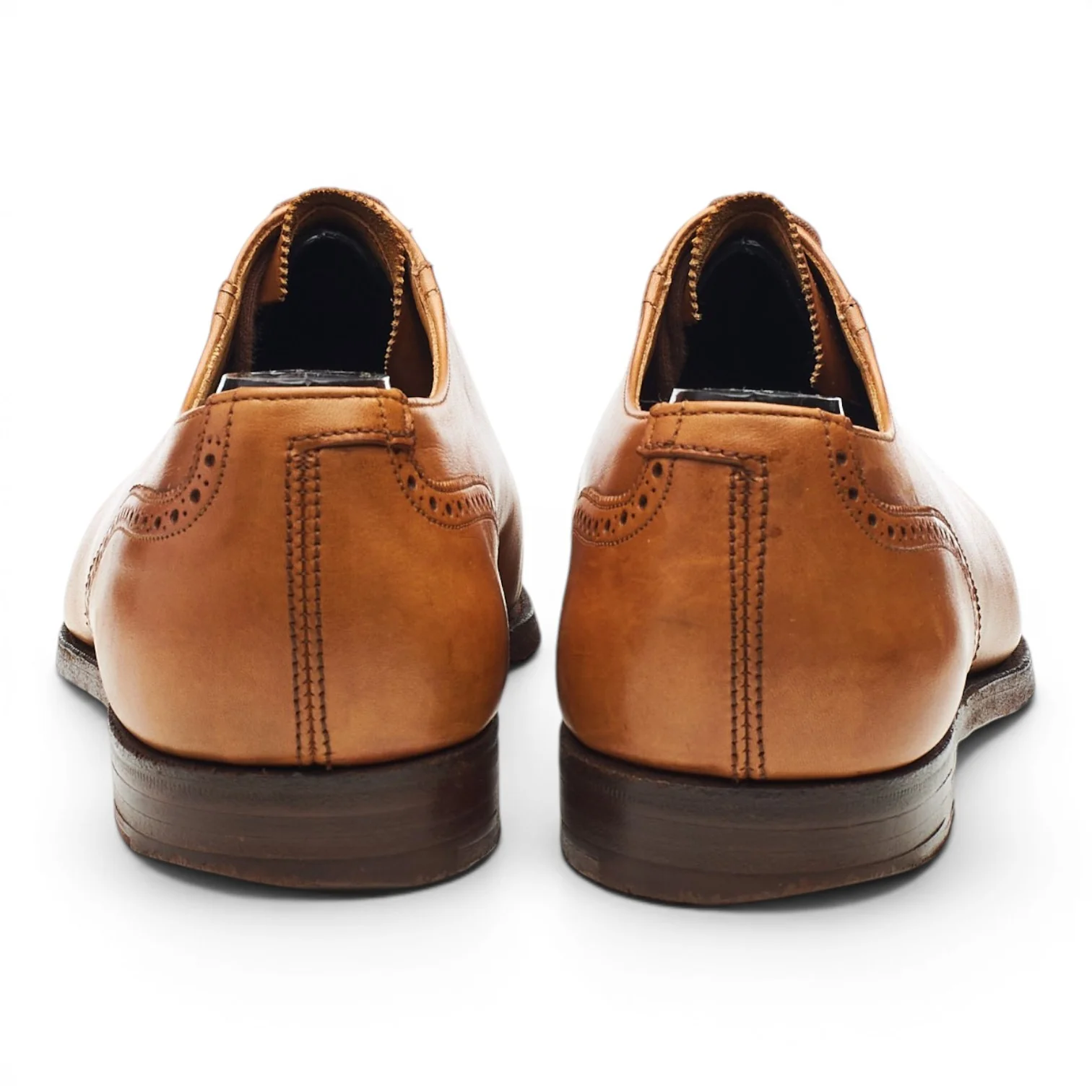 Tan Brown Leather Oxford Brogues UK 7 E - Image 4