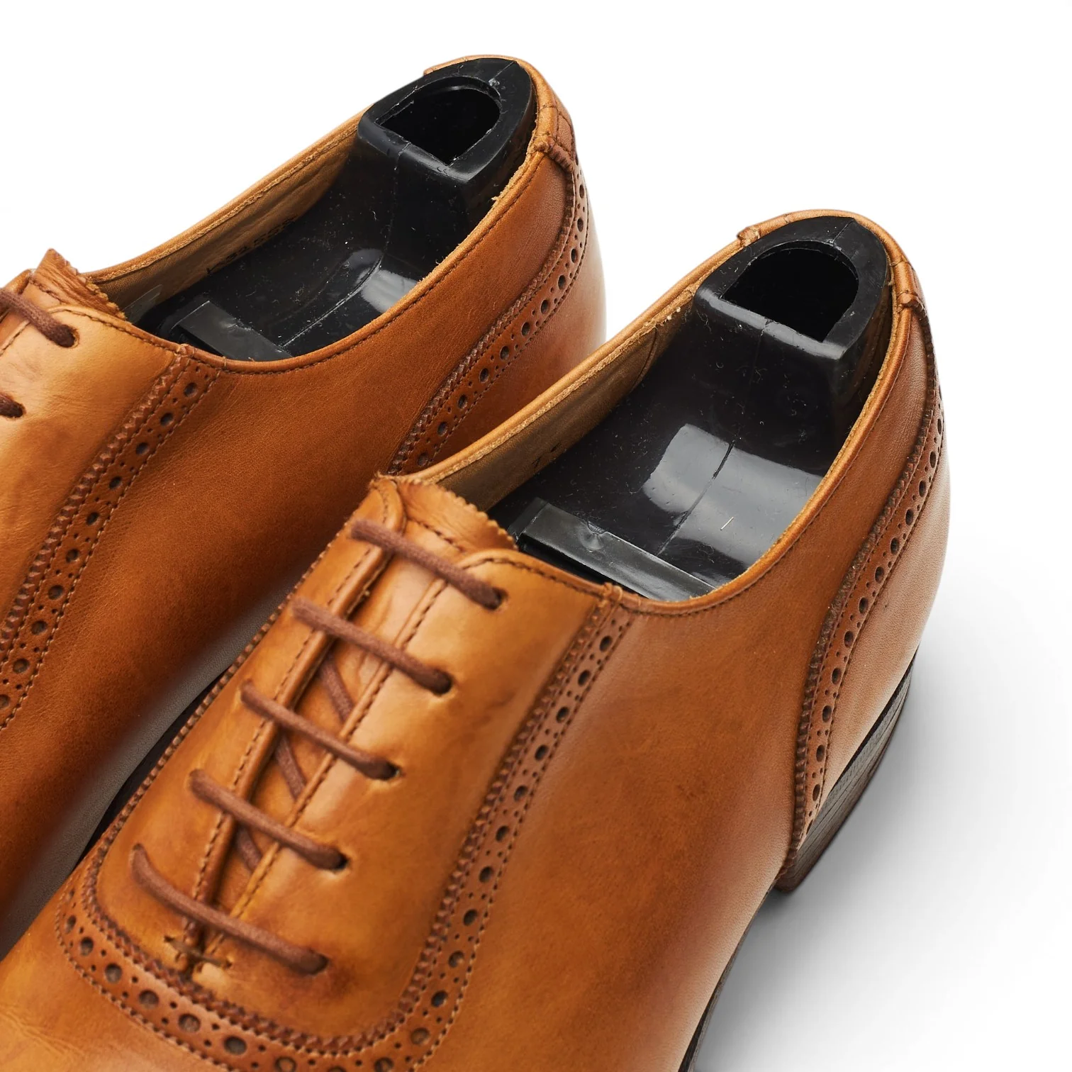 Tan Brown Leather Oxford Brogues UK 7 E - Image 5