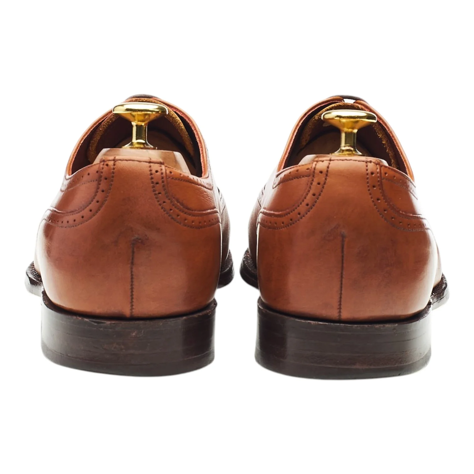 Tan Brown Leather Oxford Brogues UK 8 F - Image 4