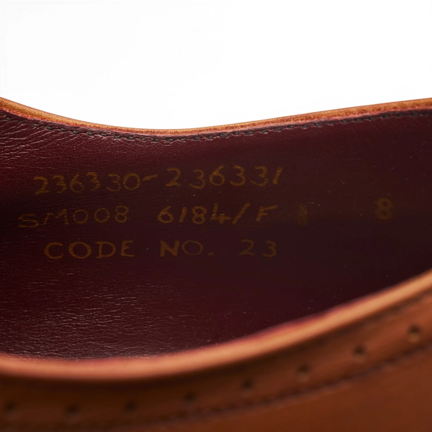 Tan Brown Leather Oxford Brogues UK 8 F - Image 7