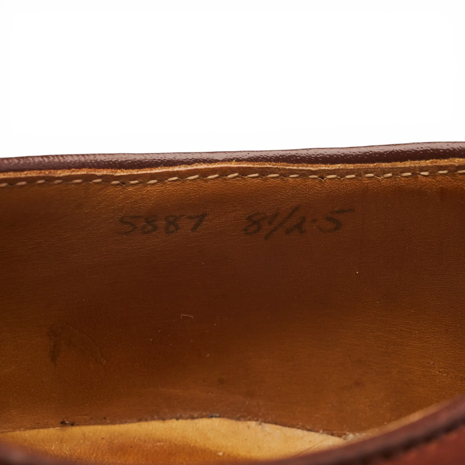 Tan Brown Leather Oxford UK 8.5 - Image 7