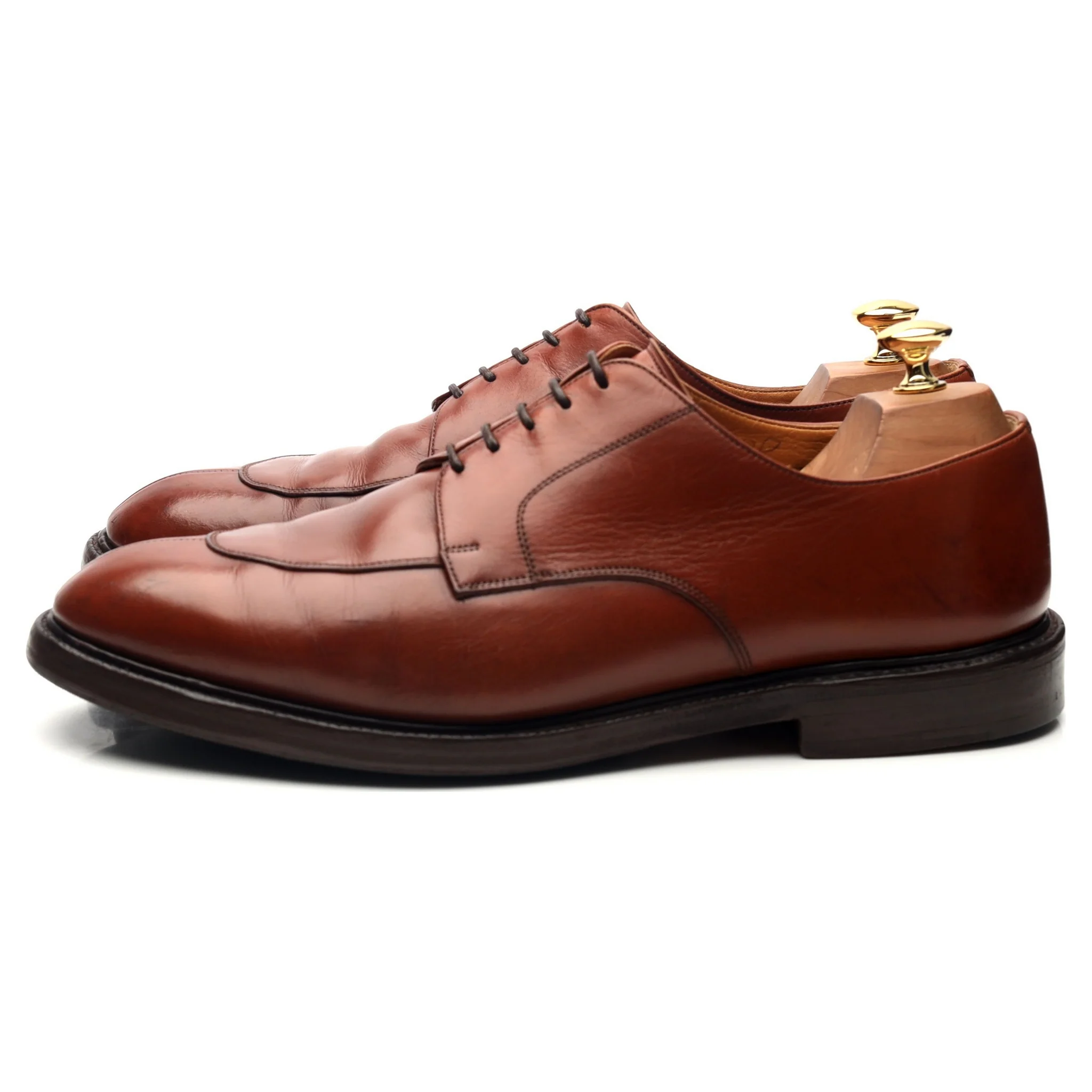 'Dartmoor' Tan Brown Leather Split Toe Derby UK 10 G - Image 3