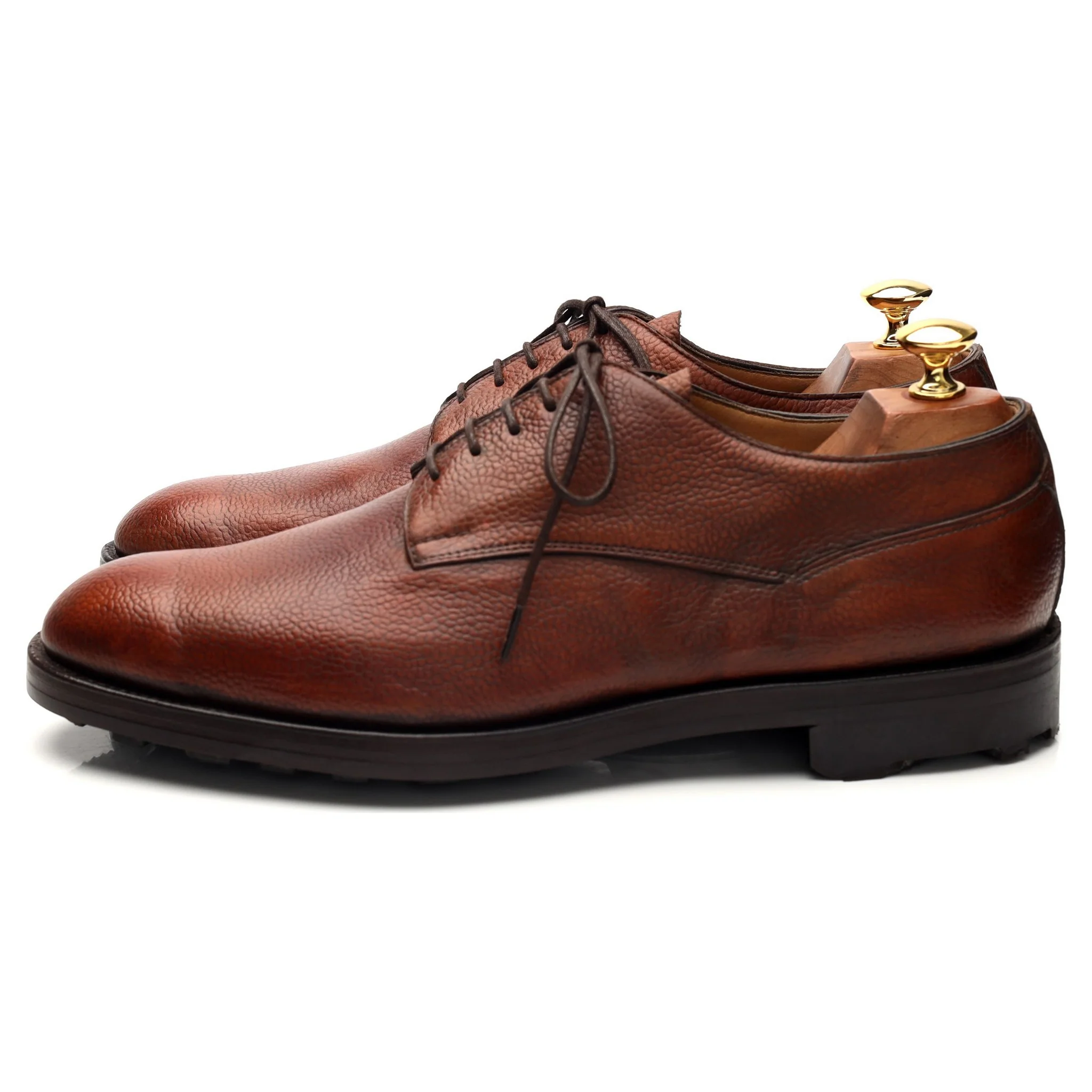 Tan Brown Leather Veldtschoen Derby UK 9 E - Image 3