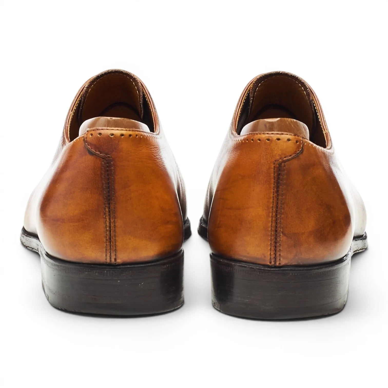 Tan Brown Patina Leather Oxford UK 8.5 - Image 4