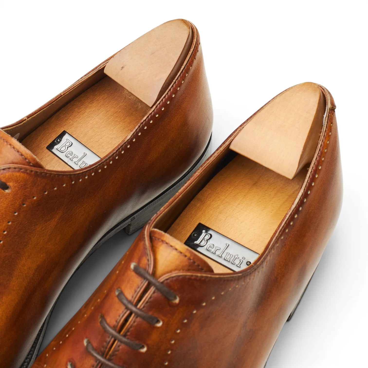Tan Brown Patina Leather Oxford UK 8.5 - Image 6