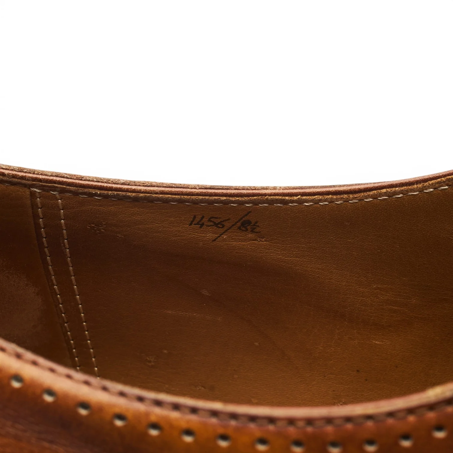 Tan Brown Patina Leather Oxford UK 8.5 - Image 8