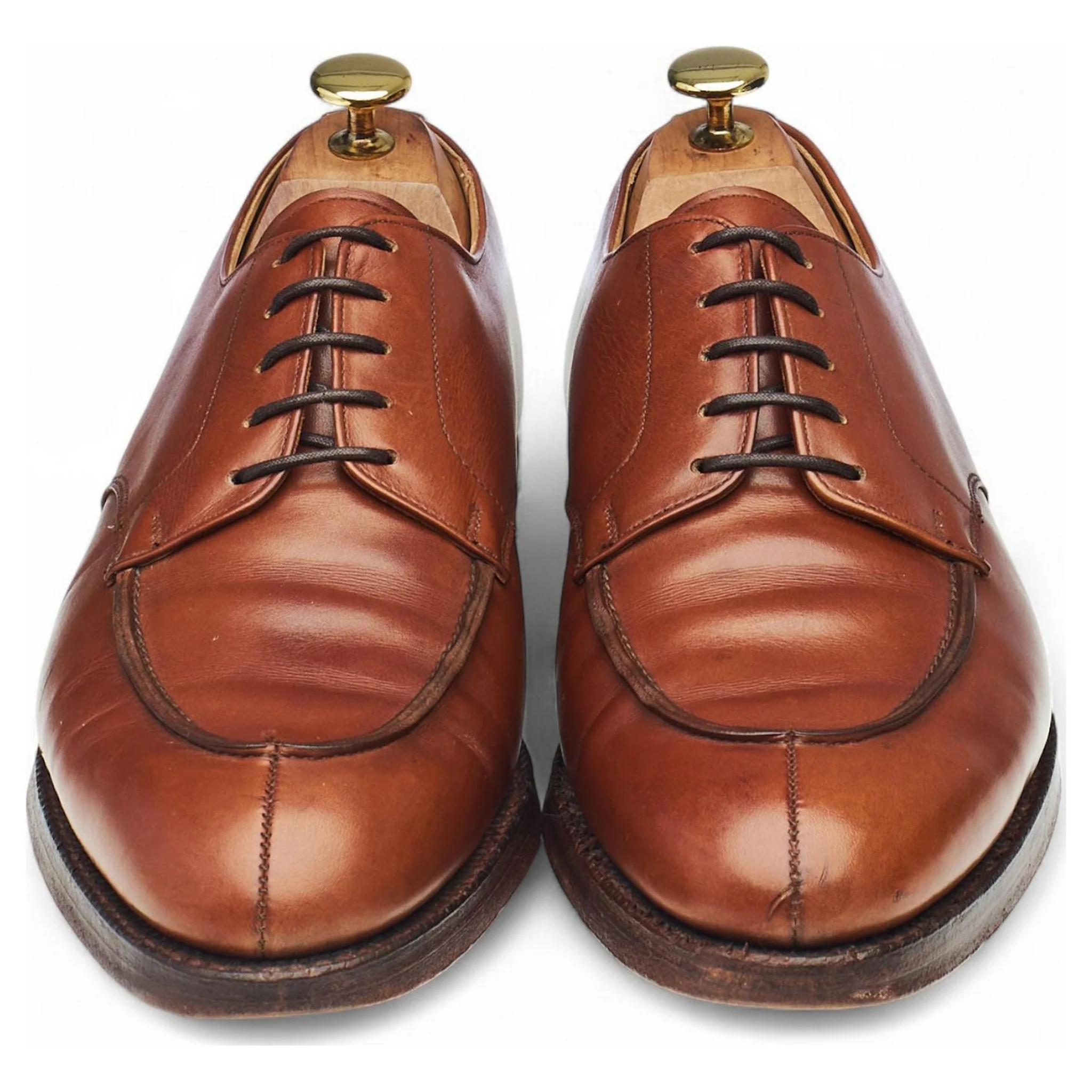 Tan Brown Split Toe Derby UK 8 E - Image 2