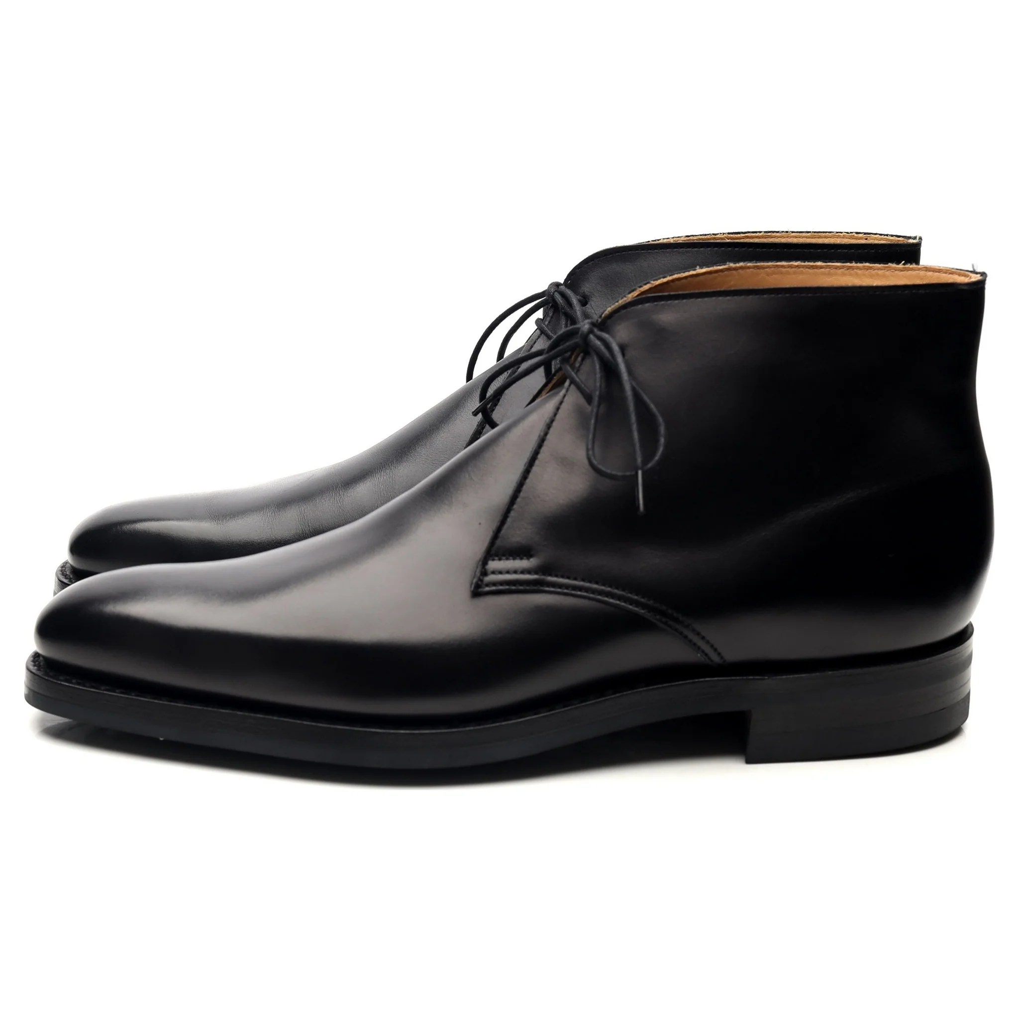'Tetbury' Black Leather Chukka Boots UK 7.5 E - Image 2