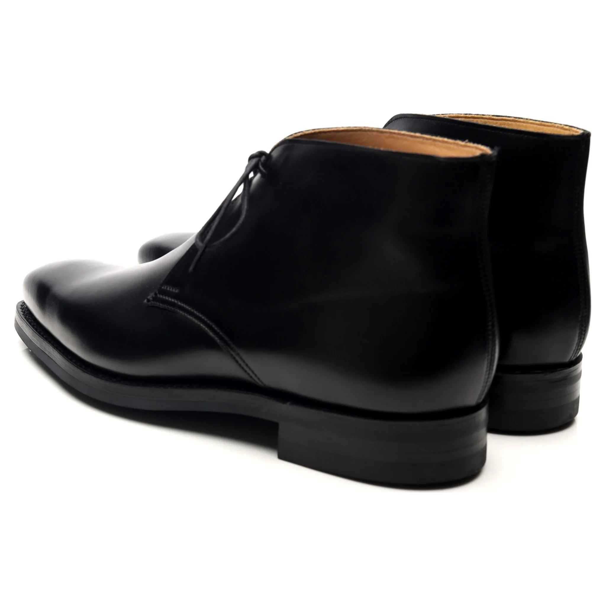 'Tetbury' Black Leather Chukka Boots UK 7.5 E - Image 3