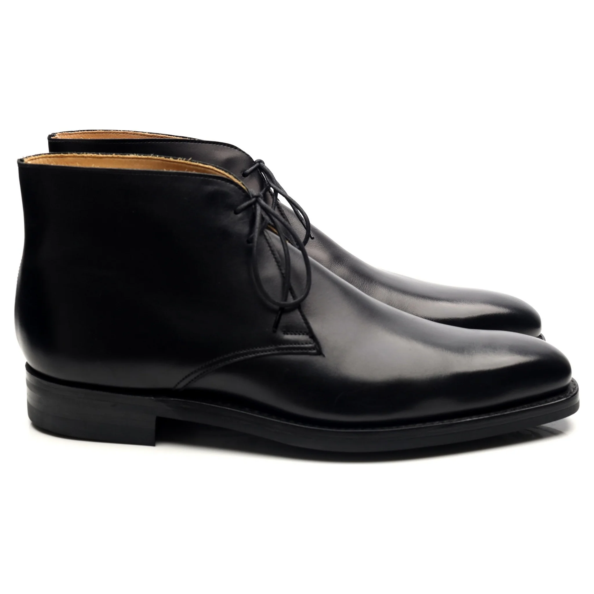 'Tetbury' Black Leather Chukka Boots UK 7.5 E - Image 6