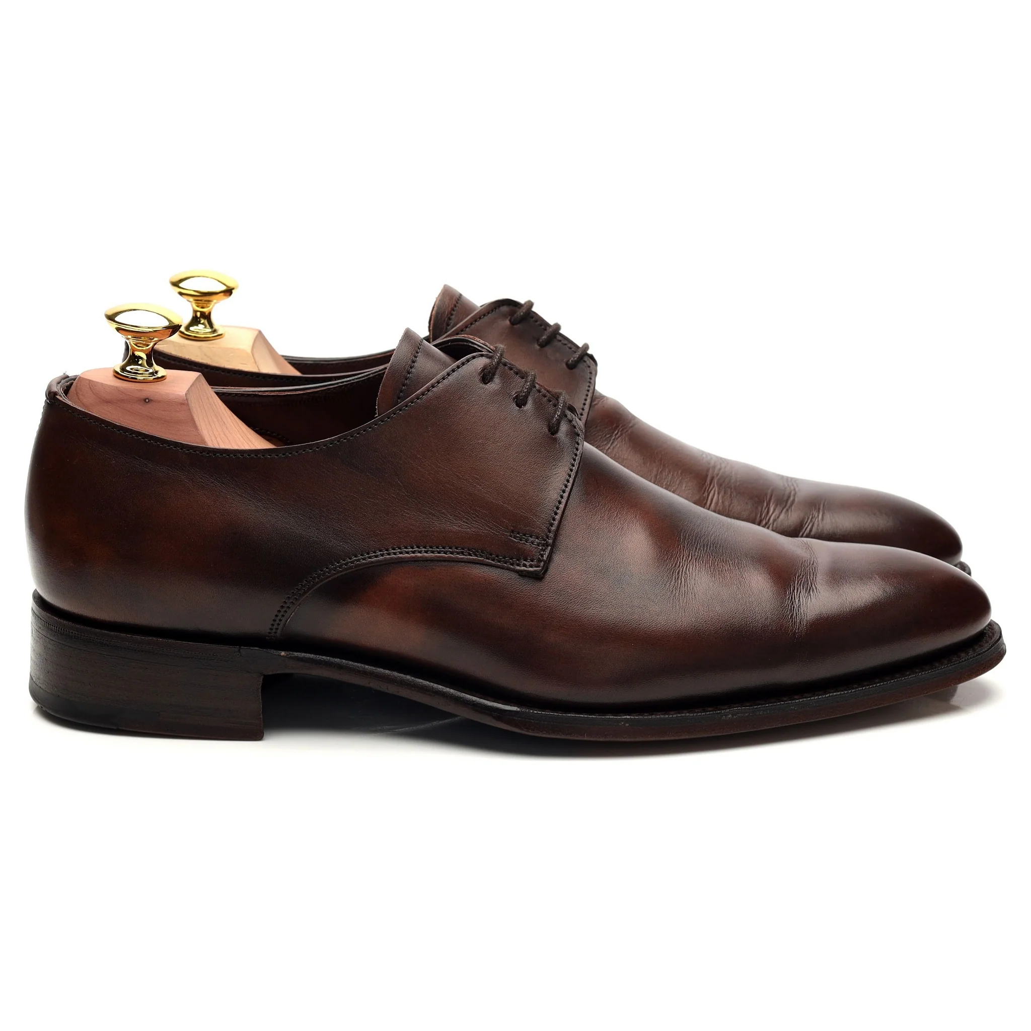 The Cobbler 'Berkley' Brown Museum Leather Derby UK 7.5 F