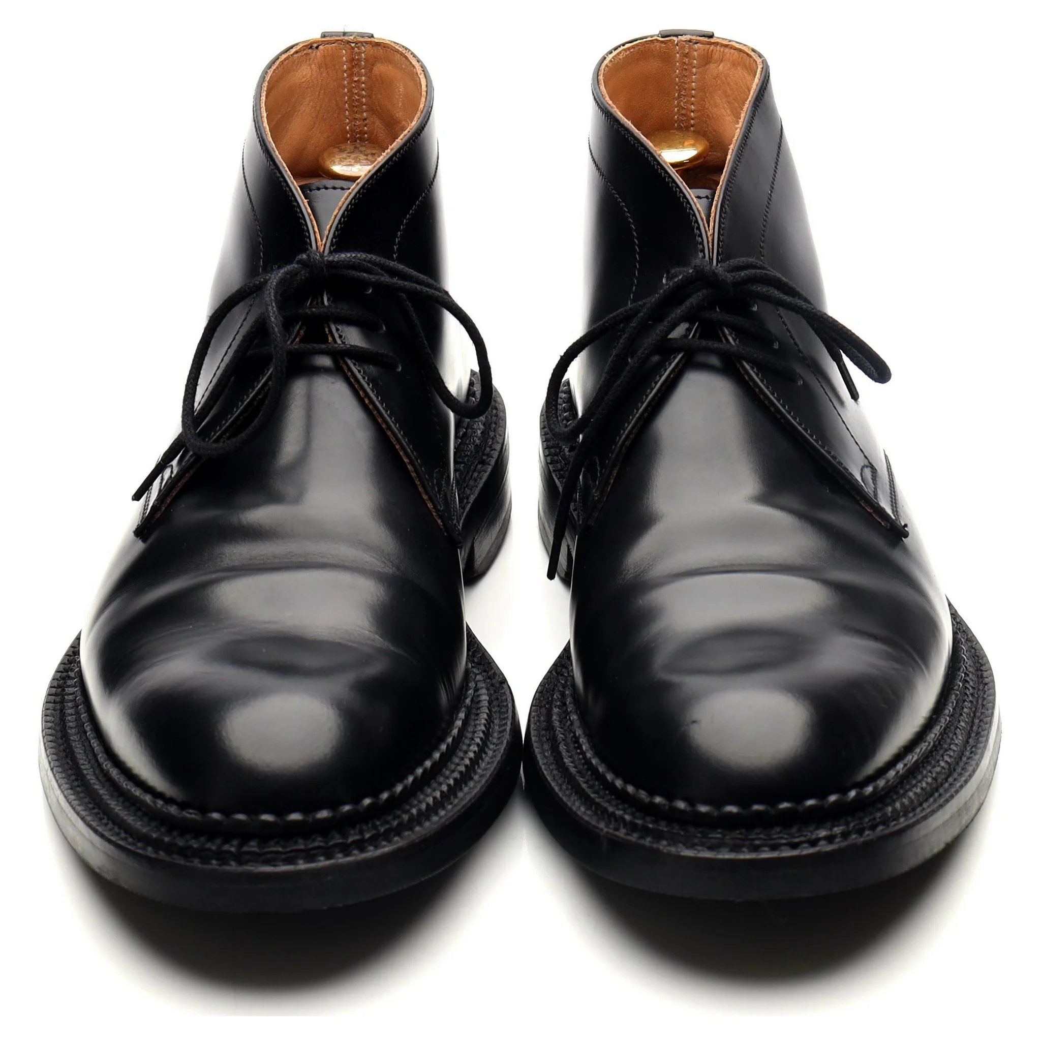 Triple Welt Black Leather Chukka Boots UK 8.5 F - Image 9