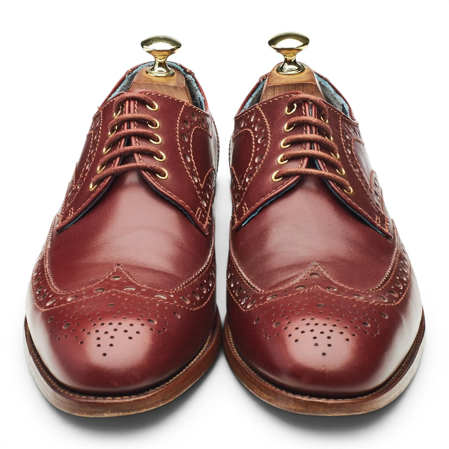 'Thompson' Brown Leather Derby Brogues UK 7.5 G - Image 2