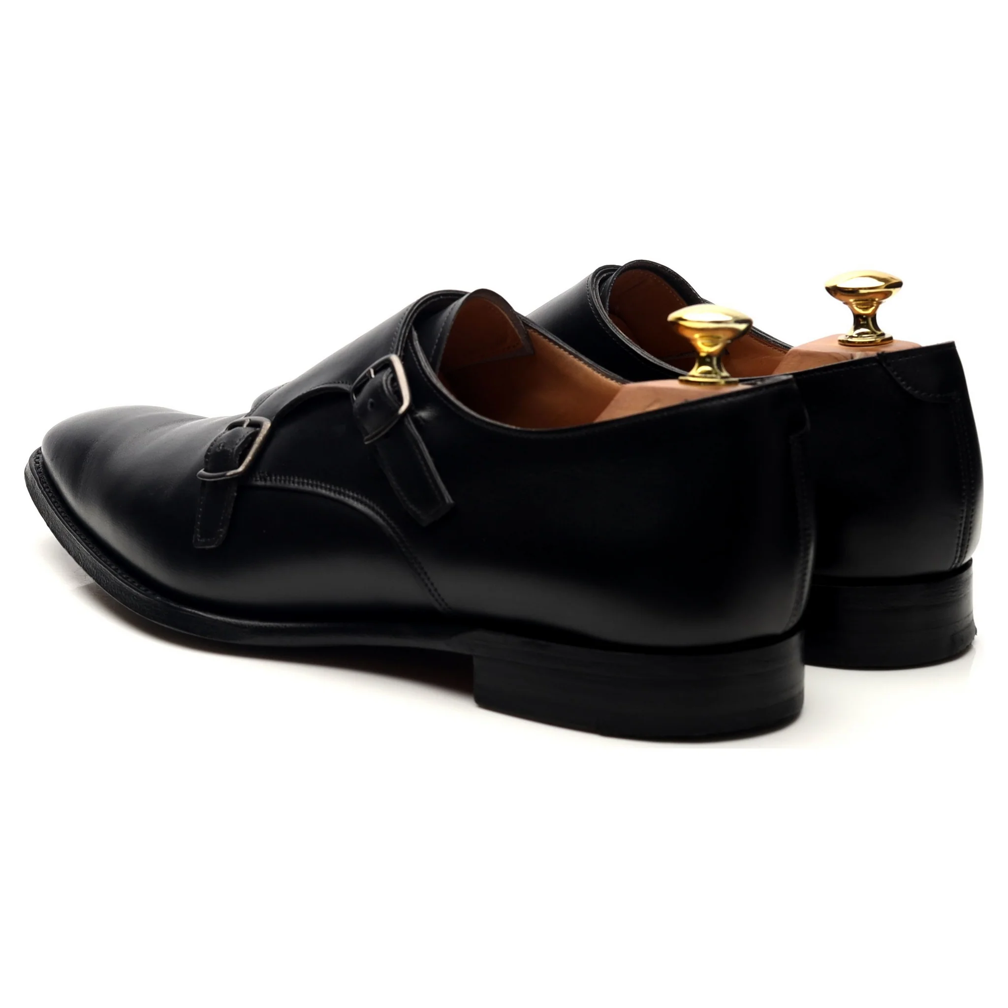 'Tiverton' Black Leather Double Monk Strap UK 8.5 F - Image 3