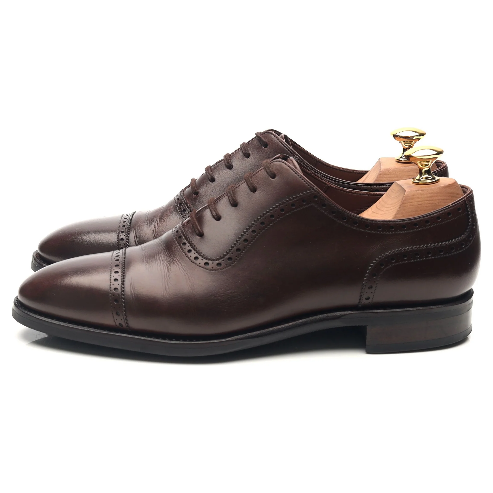 'MTO Artista' Dark Brown Leather Oxford Semi Brogue UK 7 F - Image 2
