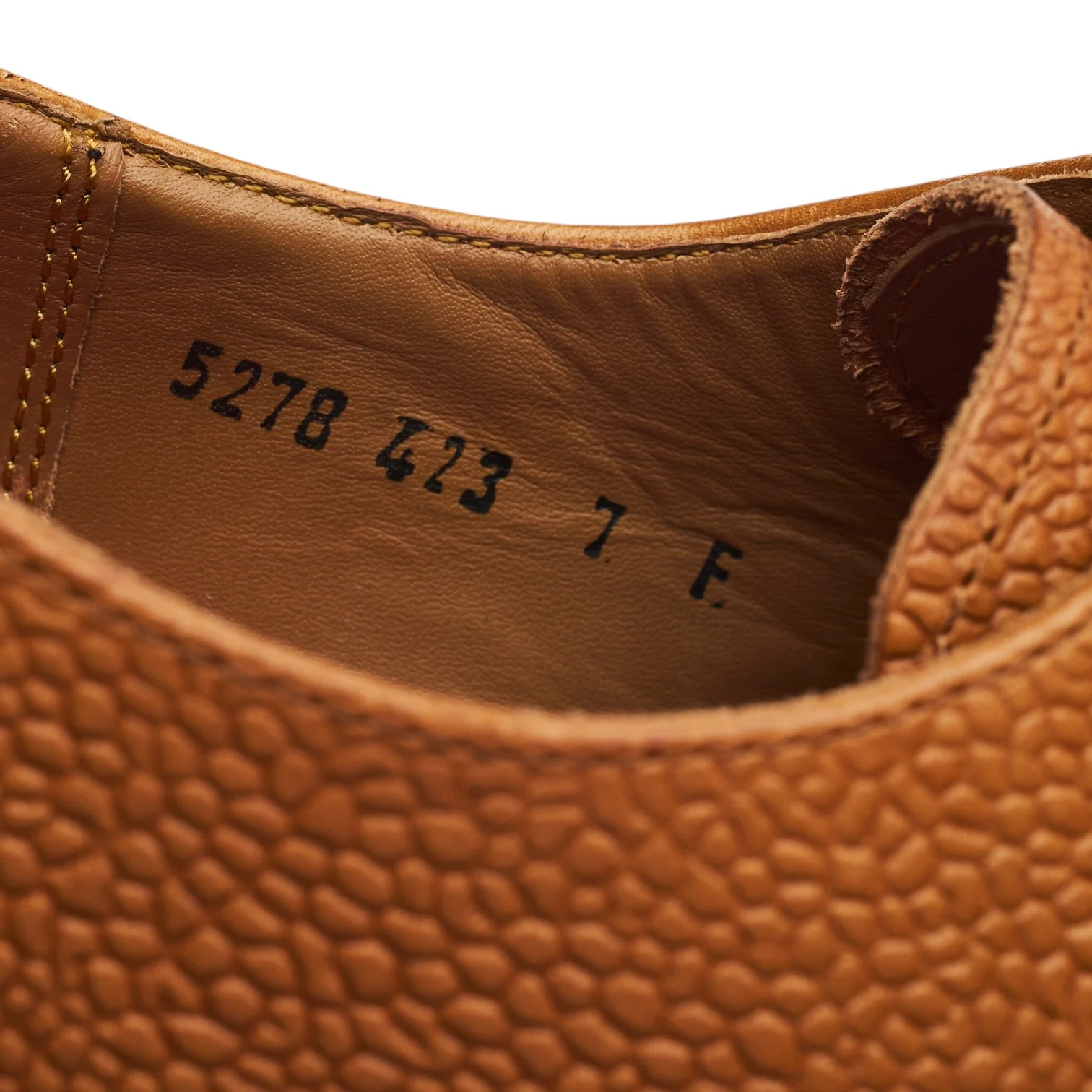 'Toby' Tan Brown Grain Leather Derby UK 7 F - Image 7