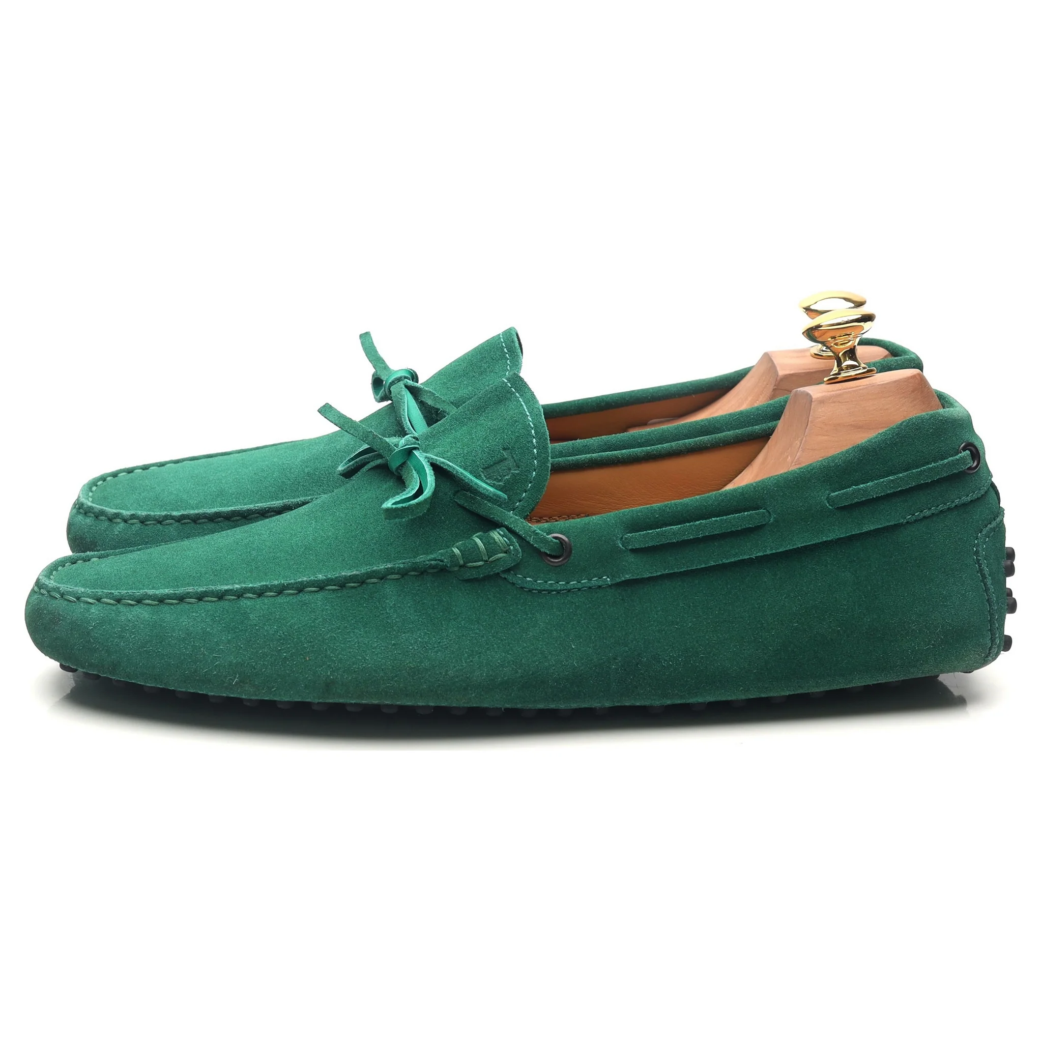 Gommino Green Suede Driving Loafers UK 10 - Image 2