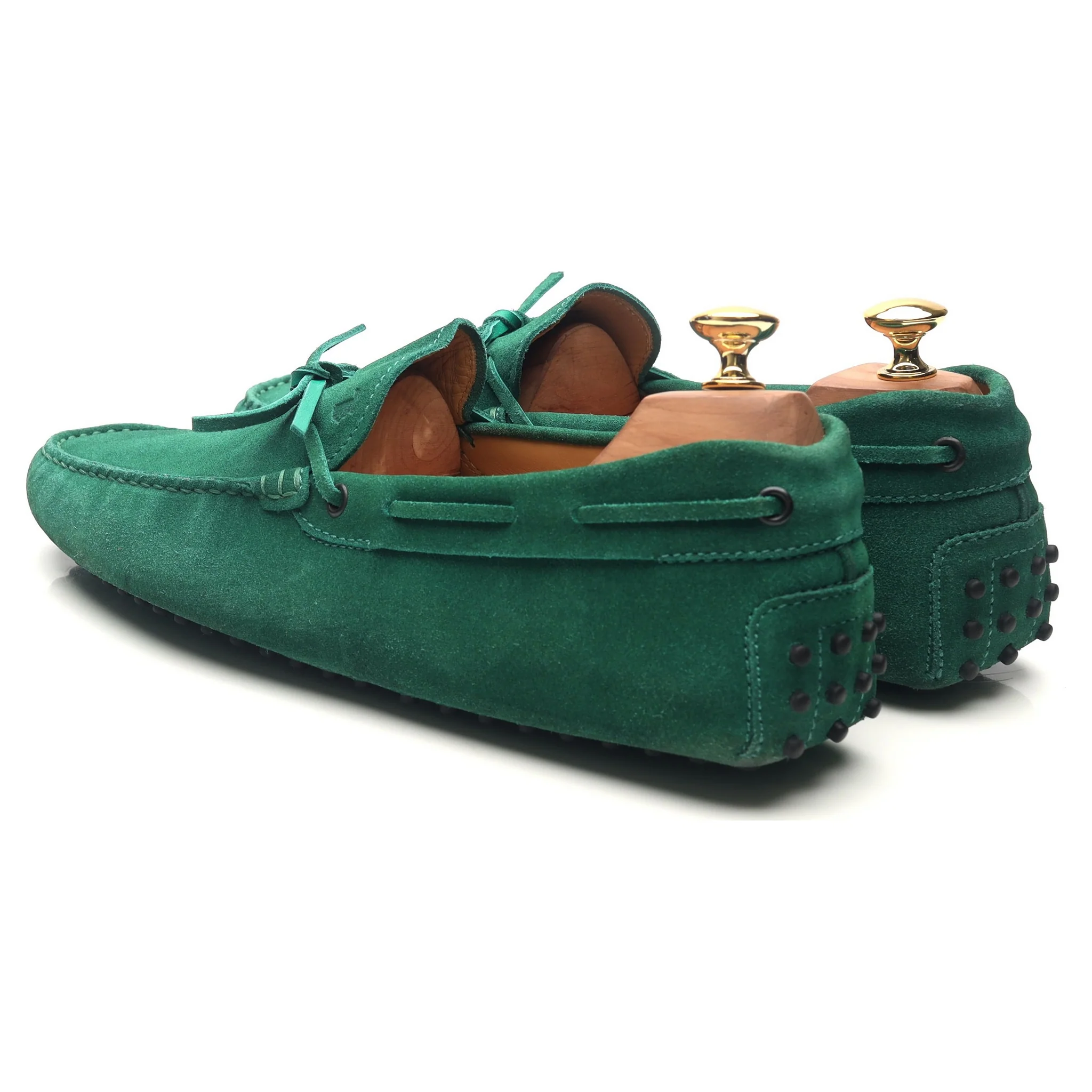 Gommino Green Suede Driving Loafers UK 10 - Image 3