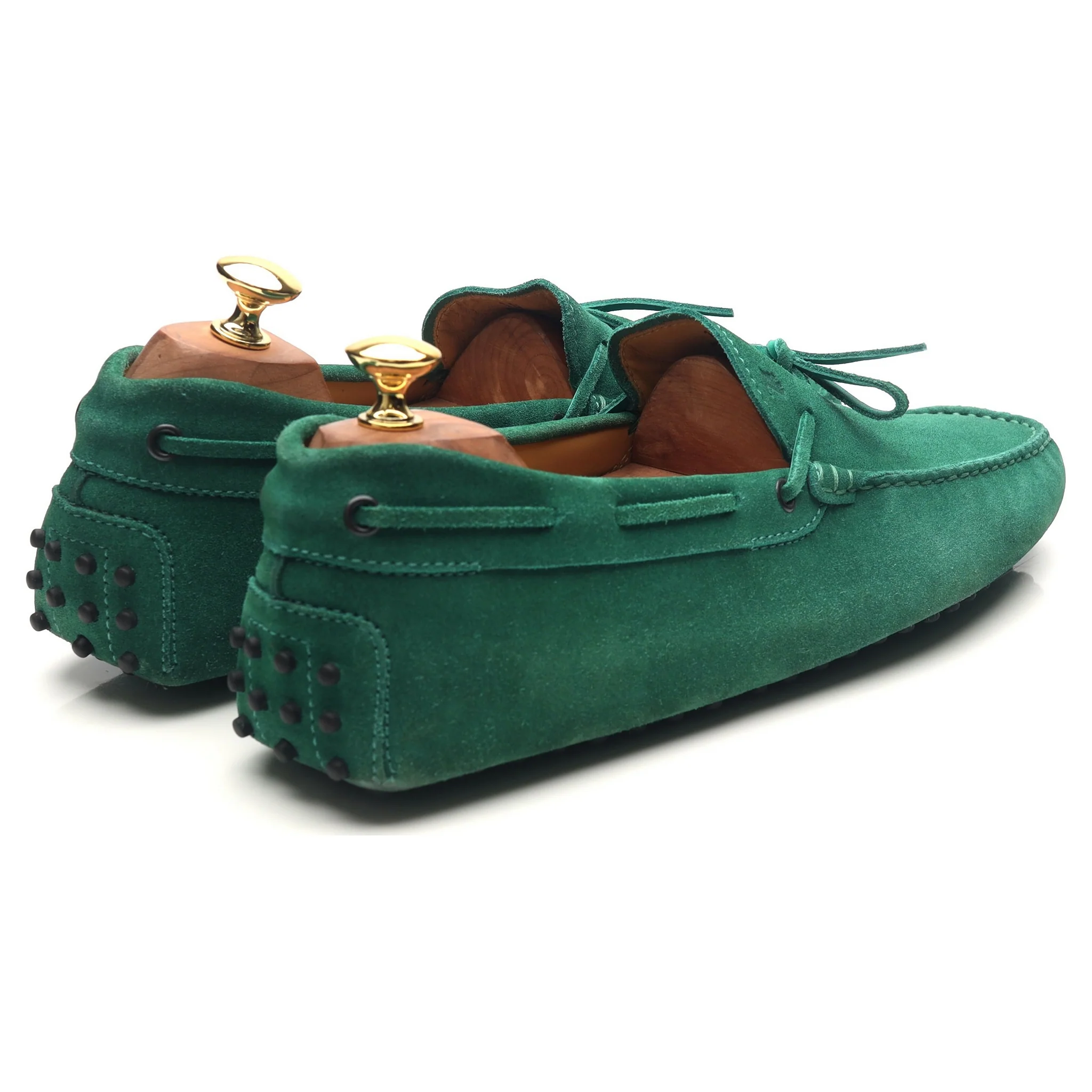 Gommino Green Suede Driving Loafers UK 10 - Image 5