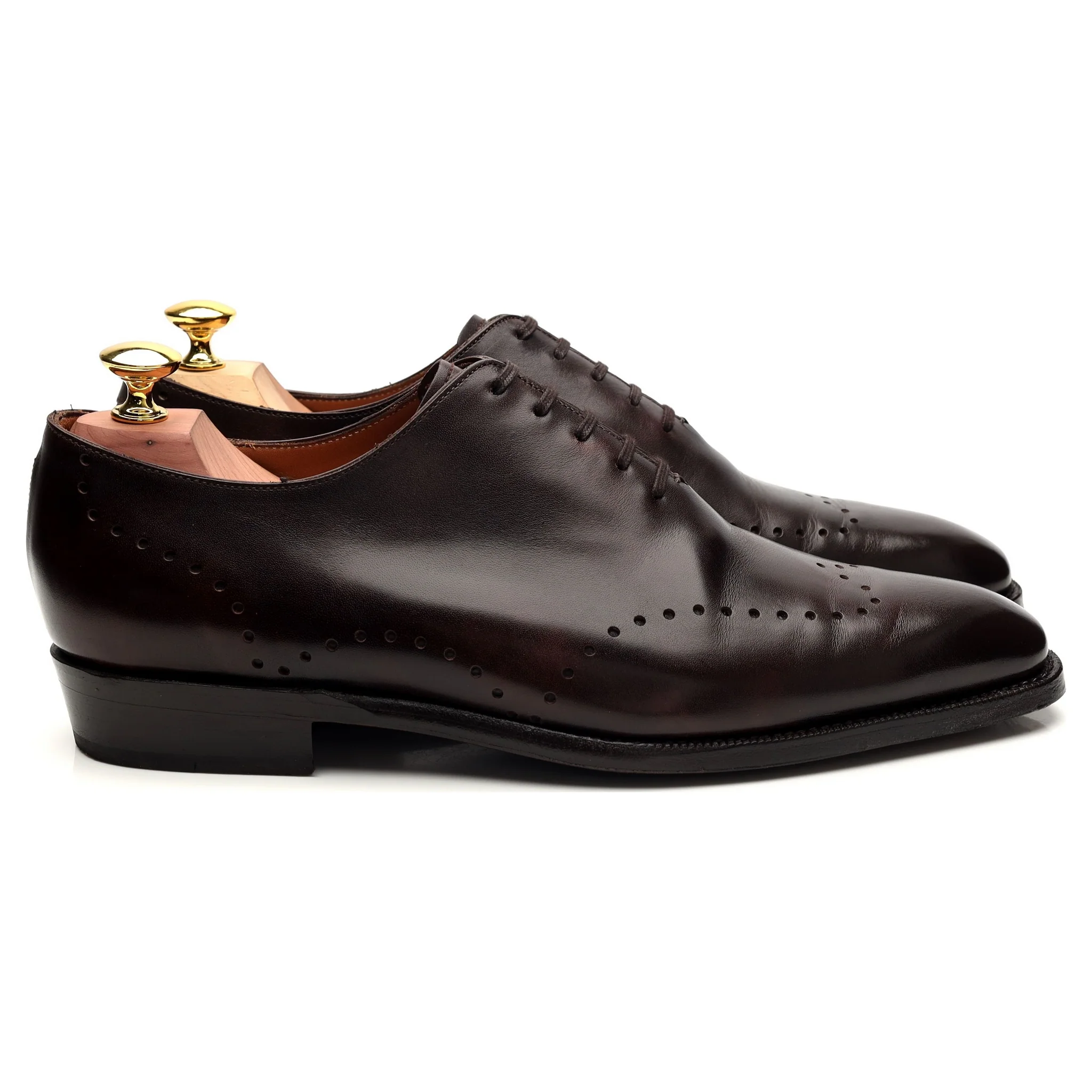 'Tony II' Dark Brown Museum Leather Wholecut Oxford UK 7.5 E