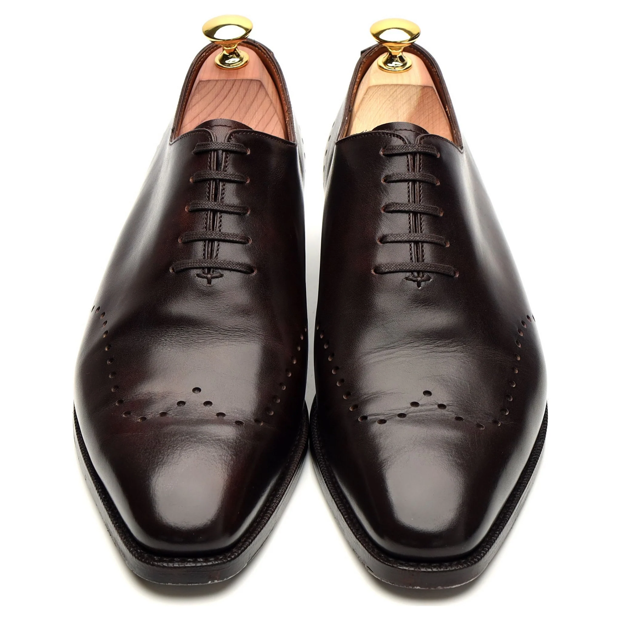 'Tony II' Dark Brown Museum Leather Wholecut Oxford UK 7.5 E - Image 2