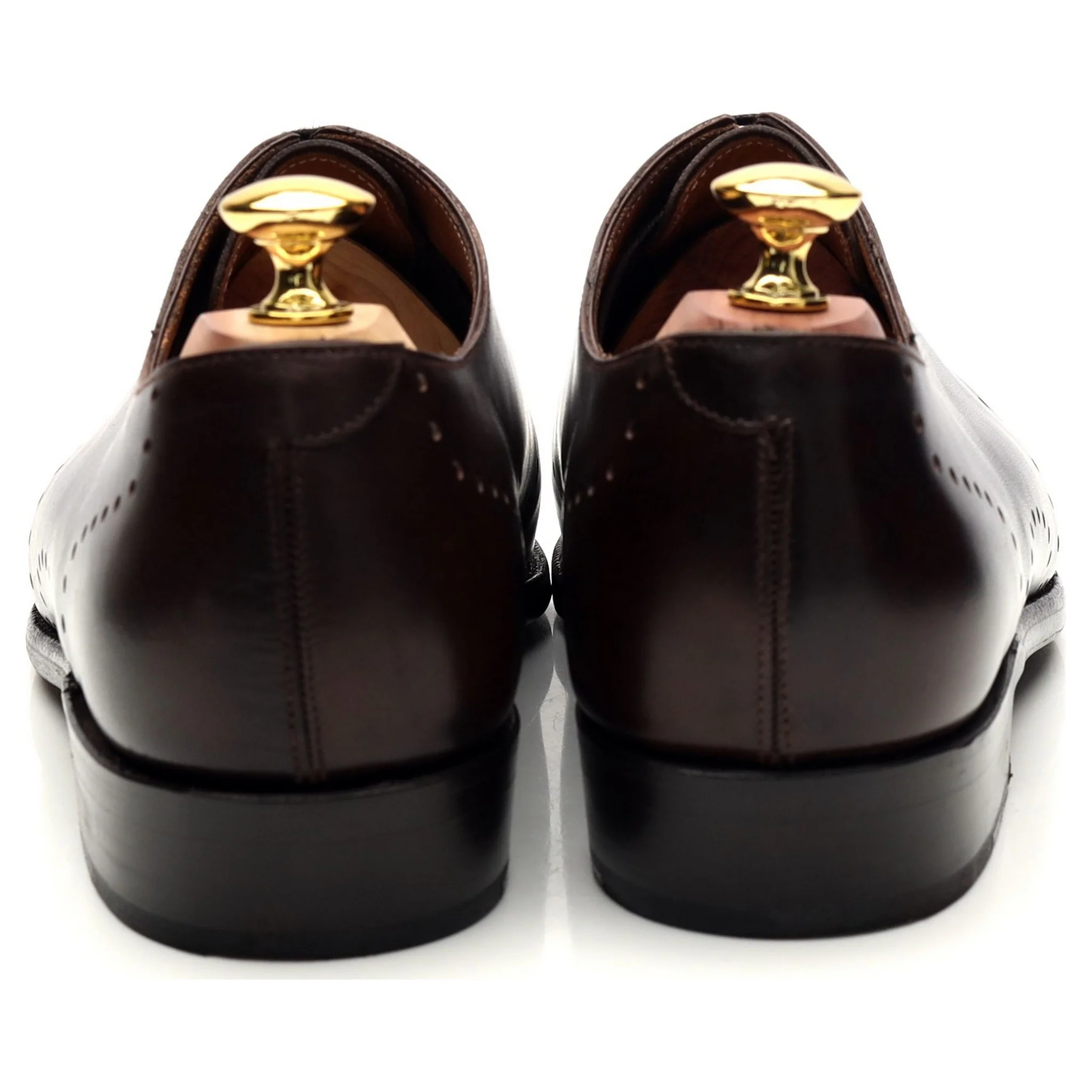 'Tony II' Dark Brown Museum Leather Wholecut Oxford UK 7.5 E - Image 4