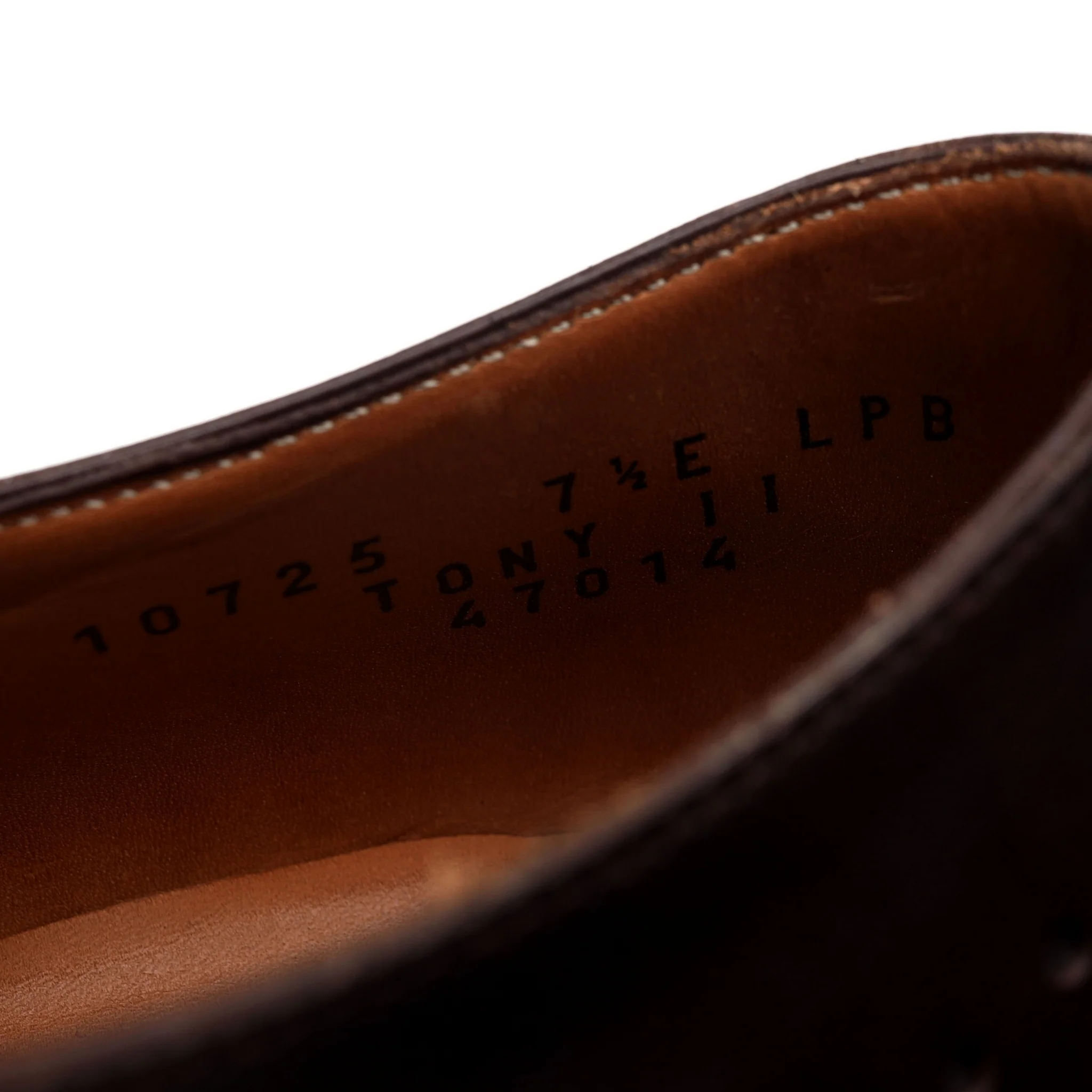 'Tony II' Dark Brown Museum Leather Wholecut Oxford UK 7.5 E - Image 7