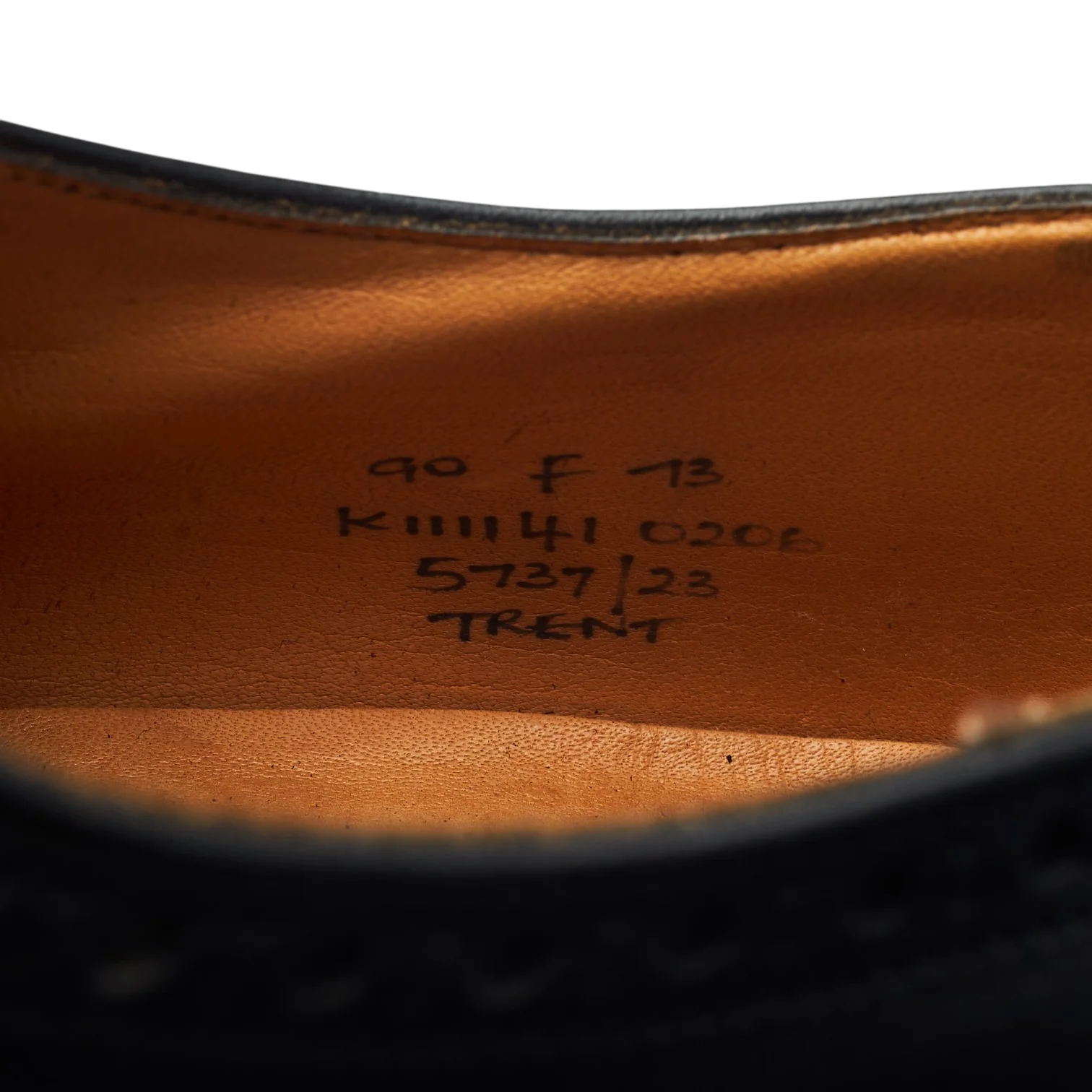 'Trent' Black Leather Oxford Brogues UK 9 F - Image 7