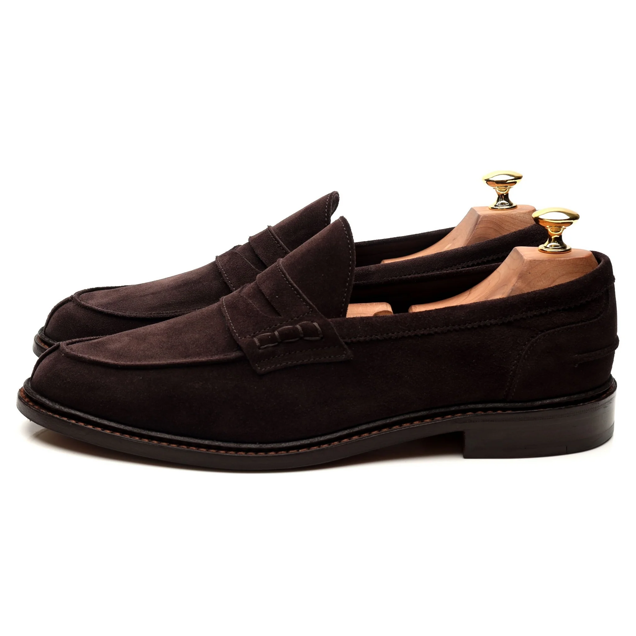 'Adam' Dark Brown Suede Loafers UK 9 - Image 2