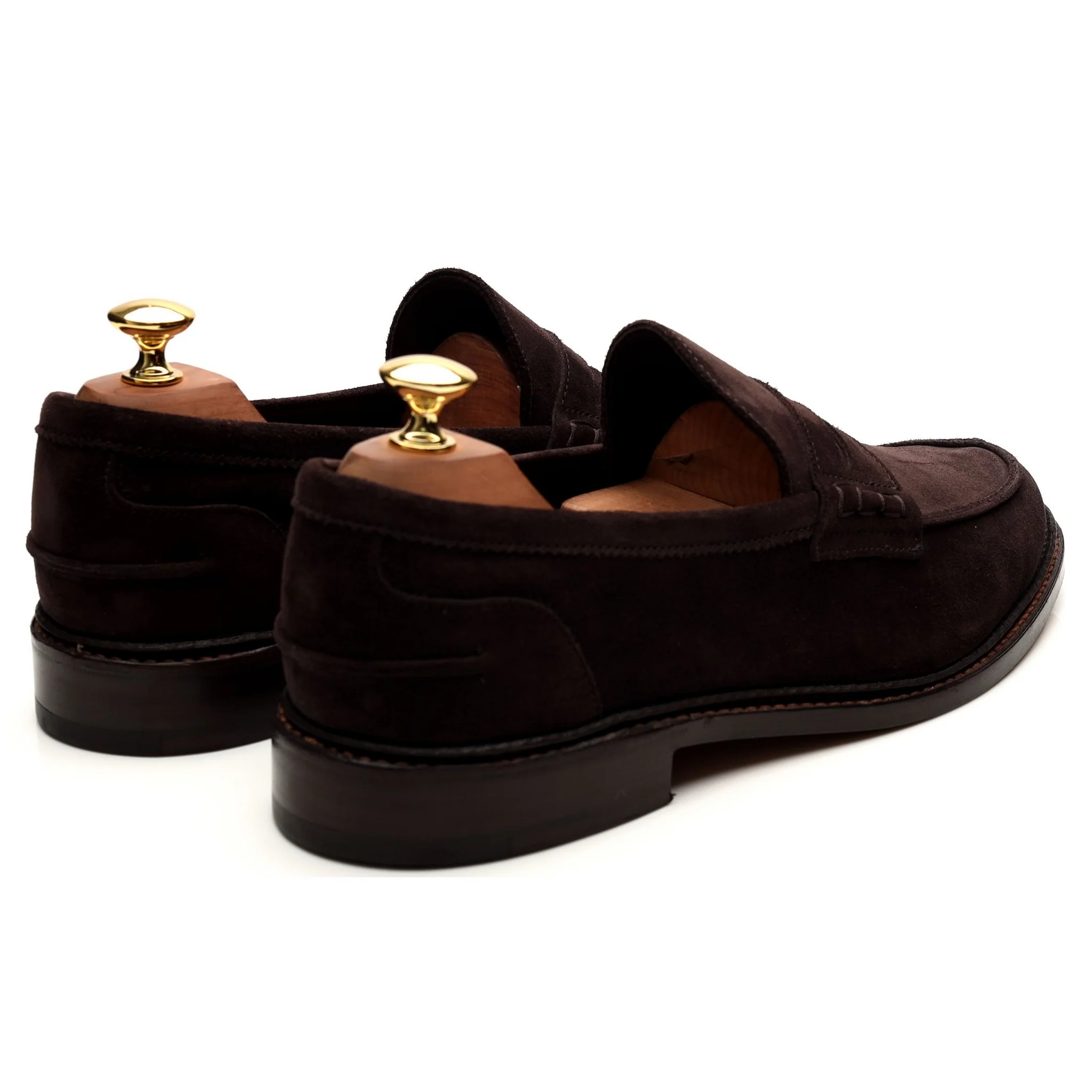 'Adam' Dark Brown Suede Loafers UK 9 - Image 5