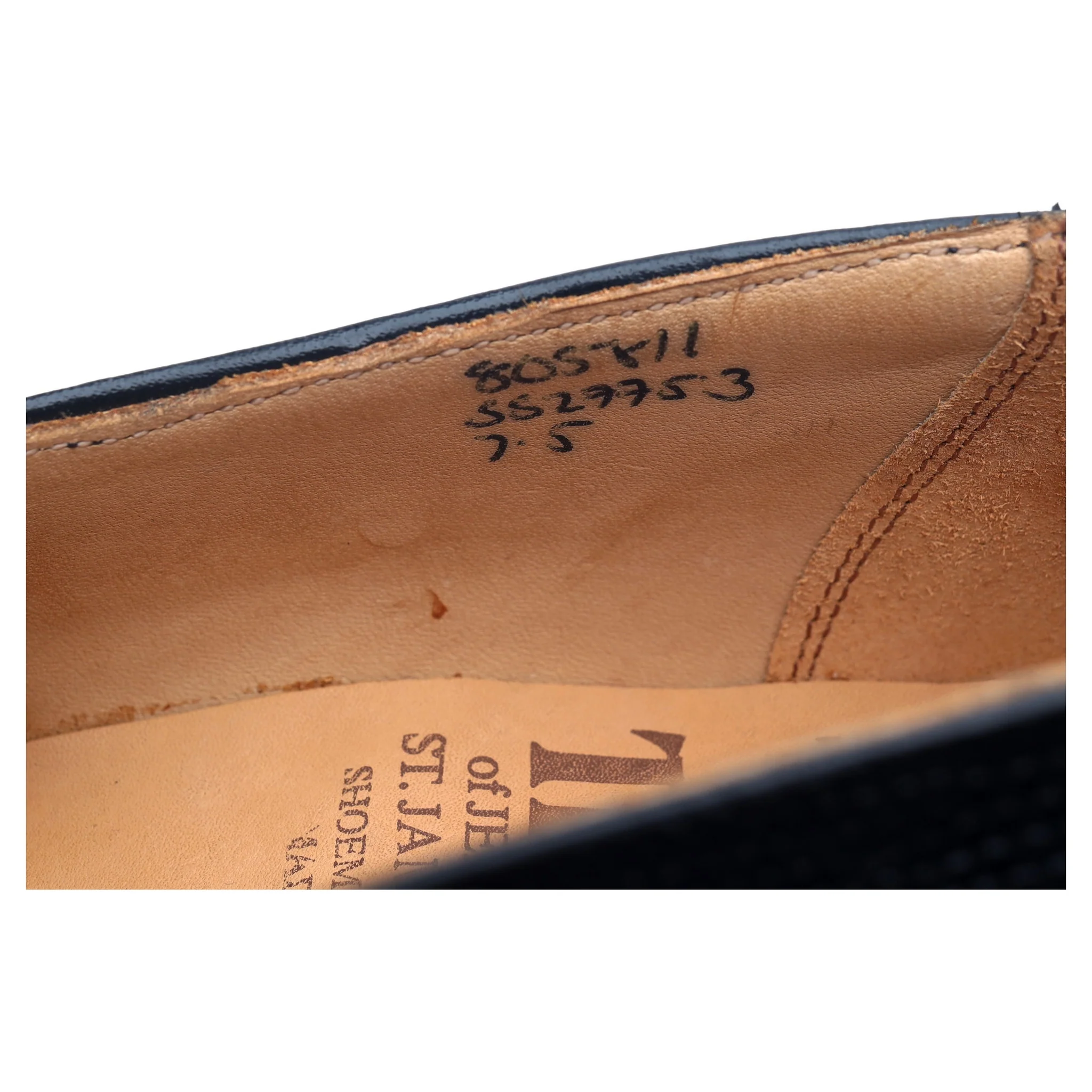 Black Leather Tassel Loafers UK 7 - Image 13