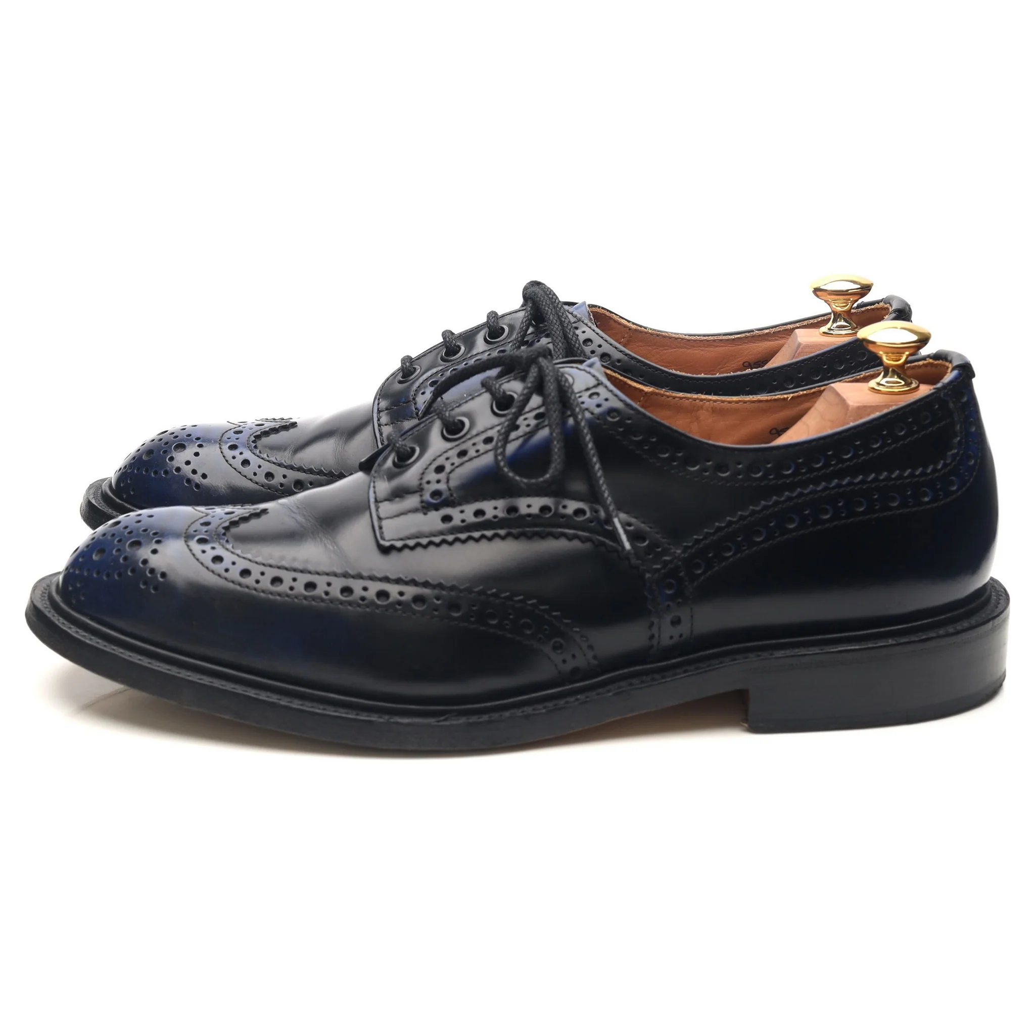 'Bourton' Navy Blue Leather Derby Brogues UK 9.5 - Image 2