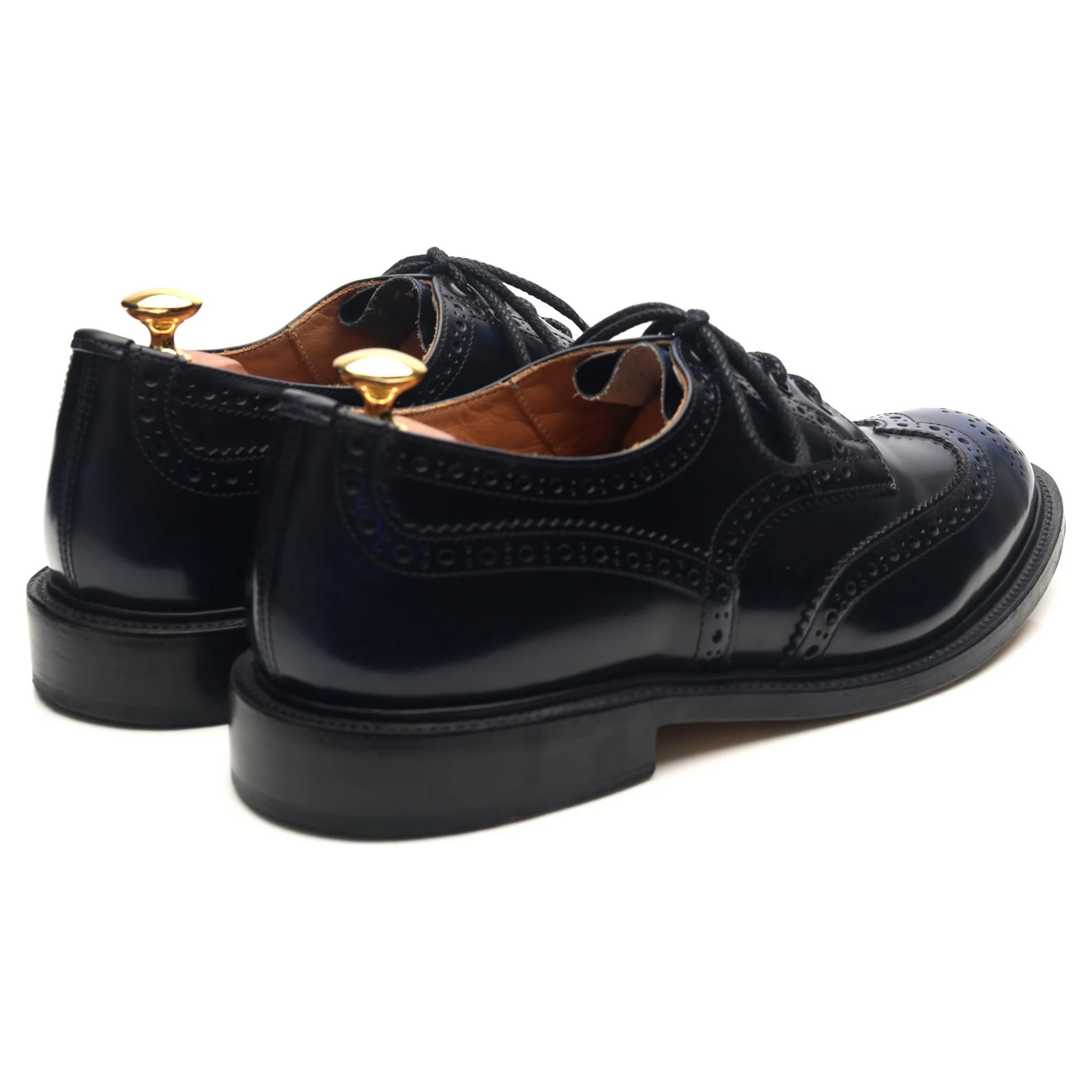 'Bourton' Navy Blue Leather Derby Brogues UK 9.5 - Image 5